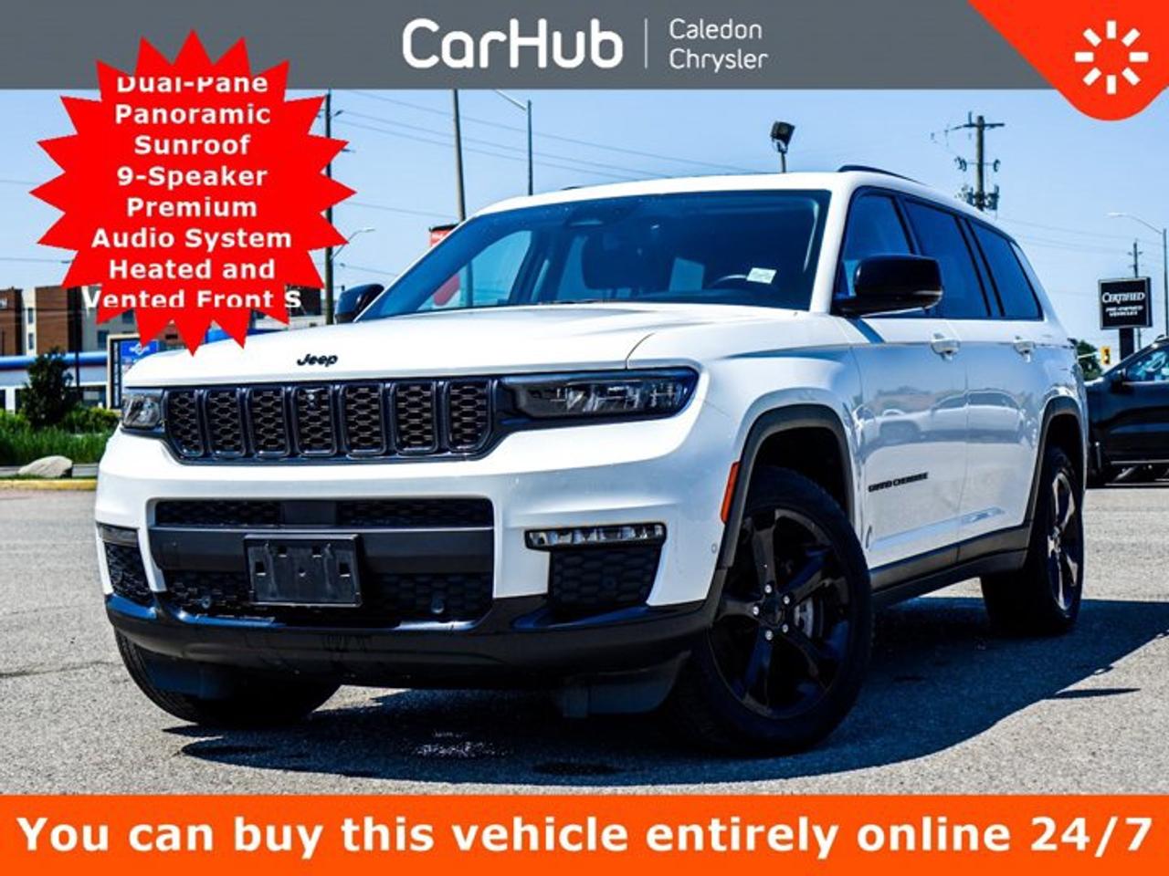 <p>2022 JEEP GRAND CHEROKEE L LIMITED 4X4</p><p>Bright White / Global Black Leather | Luxury Tech Group II | Black Appearance Package | Panoramic Sunroof | Navigation | Surround-View Camera | Ventilated Seats | Three Rows</p><p>Introducing this exceptionally equipped 2022 Jeep Grand Cherokee L Limited 4X4, finished in Bright White with a Global Black leather-faced interior.</p><p>Powered by the 3.6L Pentastar V6 producing 293 horsepower and 260 lb-ft of torque, paired with an 8-speed automatic transmission and four-wheel drive, this three-row SUV delivers smooth performance, confident traction and refined family comfort.</p><p>Equipped with the Luxury Tech Group II, Black Appearance Package, Trailer Tow Prep Group, panoramic sunroof and Uconnect navigation, this example includes over $8,000 in original factory upgrades.</p><p>Factory Upgrades & Added Value:</p><p>CommandView Dual-Pane Panoramic Sunroof: Over $2,000 in Added Value</p><p>The panoramic roof fills all three rows with natural light and creates a brighter, more open cabin atmosphere.</p><p>Luxury Tech Group II: Nearly $2,000 in Added Value</p><p>This package adds ventilated front seats, second-row window shades, a digital rearview mirror, wireless charging, rain-sensing wipers and a power-adjustable steering column. It also includes a Surround-View Camera, front and rear ParkSense assistance, an off-road camera and Intersection Collision Assist.</p><p>Black Appearance Package: Nearly $1,800 in Added Value</p><p>Gloss-black exterior accents, black roof rails and 20-inch gloss-black aluminum wheels give this Grand Cherokee L a more distinctive and modern presence.</p><p>Uconnect 5 NAV: Nearly $1,500 in Added Value</p><p>The 10.1-inch touchscreen provides GPS navigation, HD Radio and connected travel services. A nine-speaker amplified audio system with a subwoofer delivers rich sound throughout the cabin.</p><p>Trailer Tow Prep Group: Nearly $700 in Added Value</p><p>Heavy-duty engine cooling, rear load-leveling suspension, automatic headlamp leveling, a full-size spare tire and trailer-hitch zoom improve capability and confidence.</p><p>Additional Equipment & Customer Value:</p><p>Three-Row Versatility</p><p>Seating for up to seven passengers, a split-folding second row and a 50/50 folding third row make it easy to balance passenger and cargo space.</p><p>Premium Comfort</p><p>Capri leather-faced seating, heated front and second-row seats, ventilated front seats, tri-zone climate control and rear window shades create a comfortable environment in every season.</p><p>Technology</p><p>Wireless Apple CarPlay, Android Auto, Bluetooth, SiriusXM, wireless charging and a power liftgate improve everyday convenience.</p><p>Driver Assistance</p><p>Adaptive Cruise Control with Stop and Go, Active Lane Management, blind-spot monitoring, rear cross-path detection, Forward Collision Warning and pedestrian and cyclist emergency braking provide valuable support.</p><p>Parking Confidence</p><p>The Surround-View Camera, ParkView rear camera, front and rear parking sensors and automatic braking assistance make this three-row SUV easier to manoeuvre.</p><p>THREE-ROW LUXURY WITH JEEP CAPABILITY</p><p>The 2022 Jeep Grand Cherokee L Limited 4X4 combines premium comfort, family versatility, modern technology and all-weather confidence.</p><p>With its panoramic sunroof, ventilated seats, navigation, advanced cameras and Black Appearance Package, this is an outstanding opportunity for someone seeking a sophisticated and highly equipped three-row SUV.</p><p>Stock: U7673<br />VIN: 1C4RJKBG3NE635491</p><p>Drive Happy with CarHub</p><p>*** All-inclusive, upfront prices: no haggling, negotiations, pressure or games. ***</p><p>*** Purchase or lease a vehicle and receive a $1,000 CarHub Rewards Card for service. ***</p><p>*** All available manufacturer rebates have been applied and included in our sale price. ***</p><p>*** Purchase this vehicle fully online on CarHub websites. ***</p><p>Transparency Statement</p><p>USED VEHICLES: Online prices and payments are for finance purchases. Please note there is an $850 safety certification fee. If not Certified, then as per OMVIC Regulations the vehicle is deemed to be not drivable and Not Certified. Cash purchases for used vehicles have a $2,350 surcharge which includes the safety certification (the finance price + $2,350).</p><p>NEW VEHICLES: New financed vehicles are subject to an $850 Processing Fee. New cars priced at over $100,000 including add-ons or accessories are subject to the additional federal luxury tax.</p><p>While every effort is taken to avoid errors, technical or human error can occur, so please confirm vehicle features, options, materials and other specifications with your CarHub representative by calling us or visiting the dealership.</p><p>CarHub used vehicles come standard with 1 key. If we receive more than one key from the previous owner, we include them with the vehicle. Additional keys may be purchased at the time of sale.</p><p>Payments are estimates based on a standard term and rate on approved credit. Terms, rates, payments and prices may vary or change without notice. Please see our website for details.</p>