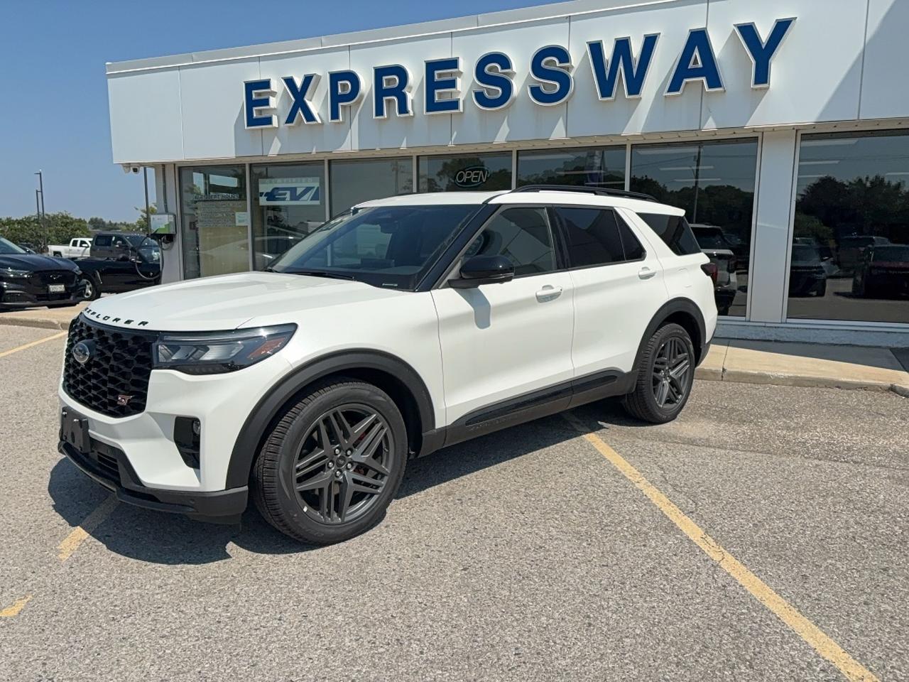 <p>Get ready to experience the pinnacle of SUV performance and luxury with the all-new 2026 Ford Explorer ST 4WD, now available at Expressway Motors Ltd.! This isnt just any SUV; its a statement. Dressed in the stunning Star White Metallic Tri-Coat exterior and featuring a sophisticated Onyx interior with unique Miko Suede Sport Captains seats, this Explorer is designed to turn heads and command attention. Beneath its sleek lines lies a powerful 3L 6-cylinder engine paired with a smooth automatic transmission and intelligent 4-wheel drive, ready to tackle any road, any season, with confidence and exhilaration.</p><p>The 2026 Ford Explorer ST is engineered for those who demand more. Whether youre navigating city streets or venturing off the beaten path, its spacious interior, offering comfortable seating for all passengers, ensures every journey is a pleasure. This brand new SUV from Expressway Motors Ltd. seamlessly blends cutting-edge technology with exhilarating performance, making it the perfect companion for your active lifestyle and family adventures.</p><p>Here are 5 features that truly elevate this 2026 Ford Explorer ST:</p><ul><li><strong>Panoramic Sunroof:</strong> Bathe the cabin in natural light and enjoy breathtaking views with the expansive panoramic sunroof, creating an open and airy atmosphere for everyone.</li><li><strong>360-Degree Camera System:</strong> Master any parking situation or navigate tight spaces with ease, thanks to the comprehensive 360-degree camera system offering unparalleled visibility around your vehicle.</li><li><strong>Adaptive Cruise Control:</strong> Experience a more relaxed and intuitive driving experience on the highway with adaptive cruise control, which automatically adjusts your speed to maintain a set distance from the vehicle ahead.</li><li><strong>ST Performance Trim:</strong> Unleash the thrill of the road with the sport-tuned ST trim, engineered for dynamic handling and a truly engaging driving experience.</li><li><strong>Premium Miko Suede Sport Captains Seats:</strong> Sink into unparalleled comfort and support with the unique Onyx Miko Suede Sport Captains seats, designed for both luxury and sporty performance.</li></ul><p><strong><em>Powered by AutoIntelligence&trade;</em></strong></p><p>Vehicle information has been generated using artificial intelligence and is provided for informational purposes only. While efforts are made to ensure accuracy, please confirm all details directly with the dealer.</p><p class=MsoNormal style=margin: 0cm 0cm 8pt; line-height: 13.8pt; font-size: 12pt; font-family: Aptos, sans-serif;><strong><span style=font-family: Calibri, sans-serif;>2 locations to better serve YOU! &ndash; Stratford and New Hamburg</span></strong></p><p>&nbsp;</p><p class=MsoNormal style=margin: 0cm 0cm 8pt; line-height: 13.8pt; font-size: 12pt; font-family: Aptos, sans-serif;><strong><span style=font-family: Calibri, sans-serif;>New or Pre-Owned vehicles are shared between both locations &ndash; please contact Sales to confirm.</span></strong></p><p>&nbsp;</p><p class=MsoNormal style=margin: 0cm 0cm 8pt; line-height: 13.8pt; font-size: 12pt; font-family: Aptos, sans-serif;><span style=font-family: Calibri, sans-serif;>Purchasing a new vehicle from&nbsp;<strong>Expressway&nbsp;</strong>is a decision that you will be able to make with confidence knowing that you&rsquo;re getting the most that a vehicle and dealership can offer to you.</span></p><p>&nbsp;</p><p class=MsoNormal style=margin: 0cm 0cm 8pt; line-height: 13.8pt; font-size: 12pt; font-family: Aptos, sans-serif;><strong><span style=font-family: Calibri, sans-serif;>Warranty:</span></strong><span style=font-family: Calibri, sans-serif;>&nbsp;We offer best in class Extended Protection options with flexible terms that can be tailored to your needs at a price that you can afford.</span></p><p>&nbsp;</p><p class=MsoNormal style=margin: 0cm 0cm 8pt; line-height: 13.8pt; font-size: 12pt; font-family: Aptos, sans-serif;><strong><span style=font-family: Calibri, sans-serif;>Finance:</span></strong><span style=font-family: Calibri, sans-serif;>&nbsp;At Expressway we have some of the best Finance Managers in the business that work with all the Major banks and Core Lenders. The Relationships we have built will help guarantee that you get the lowest rate possible</span></p><p>&nbsp;</p><p class=MsoNormal style=margin: 0cm 0cm 8pt; line-height: 13.8pt; font-size: 12pt; font-family: Aptos, sans-serif;><span style=font-family: Calibri, sans-serif;>Check out our great selection of vehicles at Expressway in New Hamburg and Stratford Locations!</span></p><p>&nbsp;</p><p class=MsoNormal style=margin: 0cm 0cm 8pt; line-height: 13.8pt; font-size: 12pt; font-family: Aptos, sans-serif;><strong><span style=font-family: Calibri, sans-serif;>Call Expressway for your quote today!</span></strong></p><p>&nbsp;</p><p class=MsoNormal style=margin: 0cm 0cm 8pt; line-height: 13.8pt; font-size: 12pt; font-family: Aptos, sans-serif;><strong><span style=font-family: Calibri, sans-serif;>New Hamburg:</span></strong><span style=font-family: Calibri, sans-serif;>&nbsp;<a href=tel:+15196623900><span style=color: #0563c1;>519*662*3900</span></a></span></p><p>&nbsp;</p><p class=MsoNormal style=margin: 0cm 0cm 8pt; line-height: 13.8pt; font-size: 12pt; font-family: Aptos, sans-serif;><strong><span style=font-family: Calibri, sans-serif;>Stratford</span></strong><span style=font-family: Calibri, sans-serif;>:&nbsp;<a href=tel:+15192713900><span style=color: #0563c1;>519*271*3900</span></a></span></p><p>&nbsp;</p><p class=MsoNormal style=margin: 0cm 0cm 8pt; line-height: 13.8pt; font-size: 12pt; font-family: Aptos, sans-serif;><span style=font-family: Calibri, sans-serif;>or visit us online at:&nbsp;&nbsp;<a href=https://www.expresswayford.com/ target=_blank rel=noopener><span style=color: #0563c1;>www. expresswayford .com</span></a>&nbsp;or&nbsp;<a href=https://www.expresswaylincoln.ca/ target=_blank rel=noopener><span style=color: #0563c1;>www. expresswaylincoln .ca</span></a></span></p><p>&nbsp;</p><p class=MsoNormal style=margin: 0cm 0cm 8pt; line-height: 13.8pt; font-size: 12pt; font-family: Aptos, sans-serif;><strong><span style=font-family: Calibri, sans-serif;>We pride ourselves in No Hassle, No Pressure, Honest Service. We practice full disclosure with all our used vehicles and have a Better Business Bureau A+ rating!</span></strong></p><p>&nbsp;</p><p class=MsoNormal style=margin: 0cm 0cm 8pt; line-height: 13.8pt; font-size: 12pt; font-family: Aptos, sans-serif;><span style=font-size: 8pt; font-family: Calibri, sans-serif;>**Expressway reserves the right to correct any errors and omissions that occur on this site. (Incl, but not limited to price, incl. Event price rollbacks, vehicles features & more).</span></p><p>&nbsp;</p><p class=MsoNormal style=margin: 0cm 0cm 8pt; line-height: 13.8pt; font-size: 12pt; font-family: Aptos, sans-serif;><span style=font-size: 8pt; font-family: Calibri, sans-serif;>** Expressway is a Fair Market Price Dealership pricing subject to change with current market conditions</span></p>