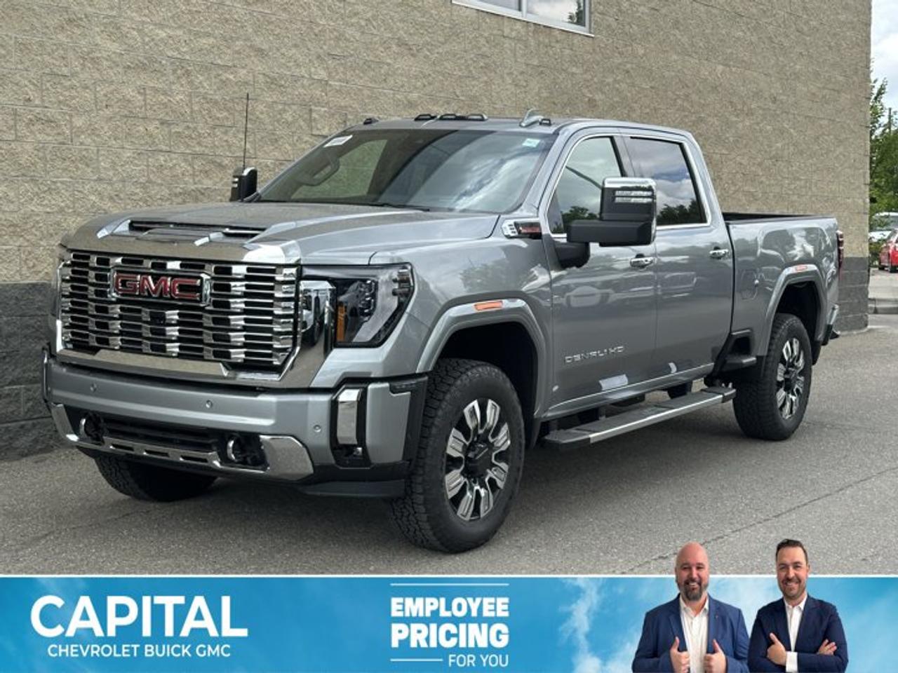 This GMC Sierra 3500HD boasts a Turbocharged Diesel V8 6.6L/ engine powering this Automatic transmission. ENGINE, DURAMAX 6.6L TURBO-DIESEL V8, B20-DIESEL COMPATIBLE (470 hp [350.5 kW] @ 2800 rpm, 975 lb-ft of torque [1322 Nm] @ 1600 rpm) (Includes (K05) engine block heater.), Wireless phone projection for Apple CarPlay and Android Auto, Wireless Charging.*This GMC Sierra 3500HD Comes Equipped with These Options *Wipers, front rain-sensing, Windows, power rear, express down, Window, power, rear sliding with rear defogger, Window, power front, passenger express up/down, Window, power front, drivers express up/down, Wi-Fi Hotspot capable (Terms and limitations apply. See onstar.com or dealer for details.), Wheels, 20 (50.8 cm) Ultra-bright machined wheels with bright chrome inserts with Black painted pockets (Requires single rear wheels.), Wheelhouse liners, rear (Not available with dual rear wheel models.), USB ports, 2, Charge/Data ports located inside centre console, USB Ports, 2 (first row) located on console.* Stop By Today *Come in for a quick visit at Capital Chevrolet Buick GMC Inc., 13103 Lake Fraser Drive SE, Calgary, AB T2J 3H5 to claim your GMC Sierra 3500HD!