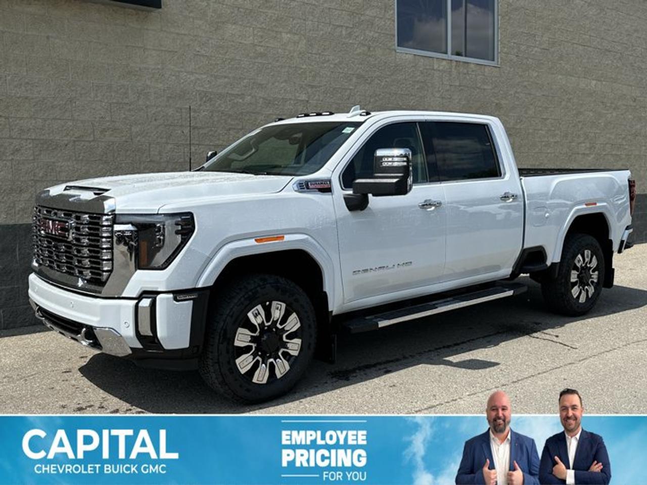 This GMC Sierra 3500HD boasts a Turbocharged Diesel V8 6.6L/ engine powering this Automatic transmission. ENGINE, DURAMAX 6.6L TURBO-DIESEL V8, B20-DIESEL COMPATIBLE (470 hp [350.5 kW] @ 2800 rpm, 975 lb-ft of torque [1322 Nm] @ 1600 rpm) (Includes (K05) engine block heater.), Wireless phone projection for Apple CarPlay and Android Auto, Wireless Charging.*This GMC Sierra 3500HD Comes Equipped with These Options *Wipers, front rain-sensing, Windows, power rear, express down, Window, power, rear sliding with rear defogger, Window, power front, passenger express up/down, Window, power front, drivers express up/down, Wi-Fi Hotspot capable (Terms and limitations apply. See onstar.com or dealer for details.), Wheels, 20 (50.8 cm) Ultra-bright machined wheels with bright chrome inserts with Black painted pockets (Requires single rear wheels.), Wheelhouse liners, rear (Not available with dual rear wheel models.), USB ports, 2, Charge/Data ports located inside centre console, USB Ports, 2 (first row) located on console.* Visit Us Today *Come in for a quick visit at Capital Chevrolet Buick GMC Inc., 13103 Lake Fraser Drive SE, Calgary, AB T2J 3H5 to claim your GMC Sierra 3500HD!