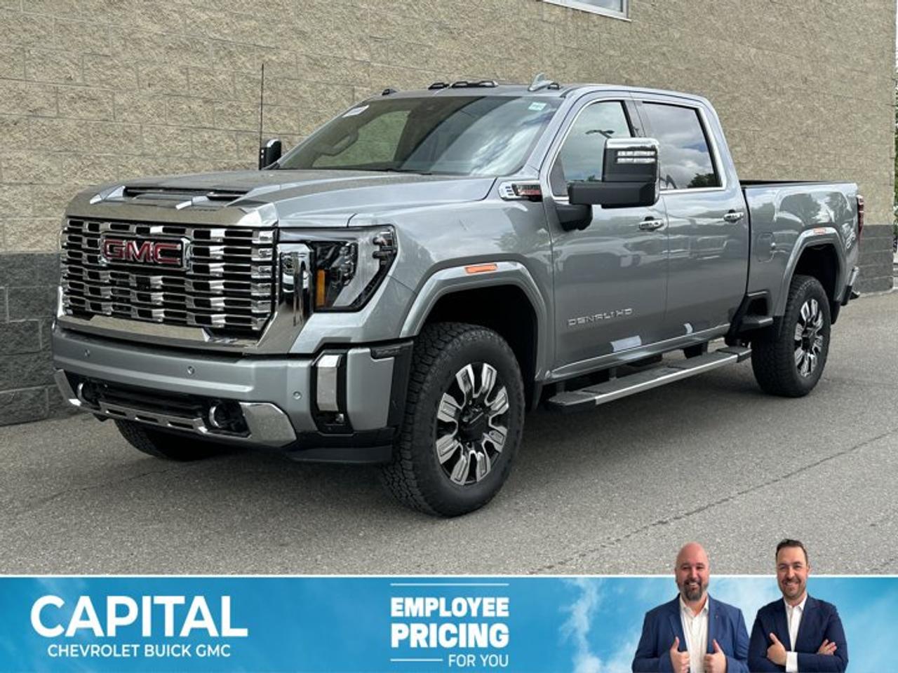 This GMC Sierra 3500HD delivers a Turbocharged Diesel V8 6.6L/ engine powering this Automatic transmission. ENGINE, DURAMAX 6.6L TURBO-DIESEL V8, B20-DIESEL COMPATIBLE (470 hp [350.5 kW] @ 2800 rpm, 975 lb-ft of torque [1322 Nm] @ 1600 rpm) (Includes (K05) engine block heater.), Wireless phone projection for Apple CarPlay and Android Auto, Wireless Charging.*This GMC Sierra 3500HD Comes Equipped with These Options *Wipers, front rain-sensing, Windows, power rear, express down, Window, power, rear sliding with rear defogger, Window, power front, passenger express up/down, Window, power front, drivers express up/down, Wi-Fi Hotspot capable (Terms and limitations apply. See onstar.com or dealer for details.), Wheels, 20 (50.8 cm) Ultra-bright machined wheels with bright chrome inserts with Black painted pockets (Requires single rear wheels.), Wheelhouse liners, rear (Not available with dual rear wheel models.), USB ports, 2, Charge/Data ports located inside centre console, USB Ports, 2 (first row) located on console.* Stop By Today *Stop by Capital Chevrolet Buick GMC Inc. located at 13103 Lake Fraser Drive SE, Calgary, AB T2J 3H5 for a quick visit and a great vehicle!