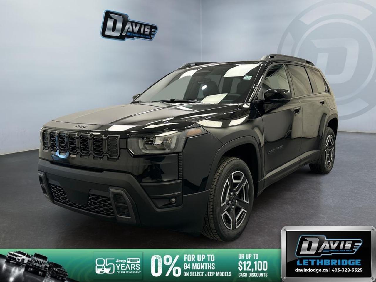 <p>Introducing the 2026 Jeep Cherokee Limited in a stylish black finish, equipped with an advanced 4x4 drivetrain and automatic transmission, promising exceptional handling on any terrain.</p><p><strong>Exterior Features:</strong></p><ul><li>Diamond Black Crystal Pearl exterior cladding</li><li>Power Multi-Function Fold-Away Mirrors with Turn Signals and Courtesy Lamps</li><li>Attractive Alloy Wheels </li><li>Power Liftgate for easy access </li><li>Remote Start for convenience</li><li></li></ul><p><strong>Interior Features:</strong></p><ul><li>Luxurious black interior with Cognac Stitching</li><li>Heated Seats and Steering Wheel for ultimate comfort</li><li>Power Seats with 6-Way Front Passenger Adjustability</li><li>Auto-Dimming Rearview Mirror</li><li> Versatile Keyless Entry</li><li></li></ul><p><strong>Technology & Safety Features:</strong></p><ul><li>Google Android Auto and Apple CarPlay Capable</li><li>Uconnect 5 Nav with a vibrant 12.3" Display</li><li>Smart Device Integration with Bluetooth Connection</li><li>Lane Assist and Adaptive Cruise Control</li><li>Parking Sensors and Backup Camera for enhanced safety</li><li>Hands-Free Power Liftgate and Wireless Charging Pad</li><li></li></ul><p>Perfect for tech-savvy adventurers seeking a robust yet luxurious driving experience. Dont miss the chance to own this feature-packed Jeep Cherokee Limited. Contact Davis Dodge Lethbridge today to arrange a viewing or test drive.</p>