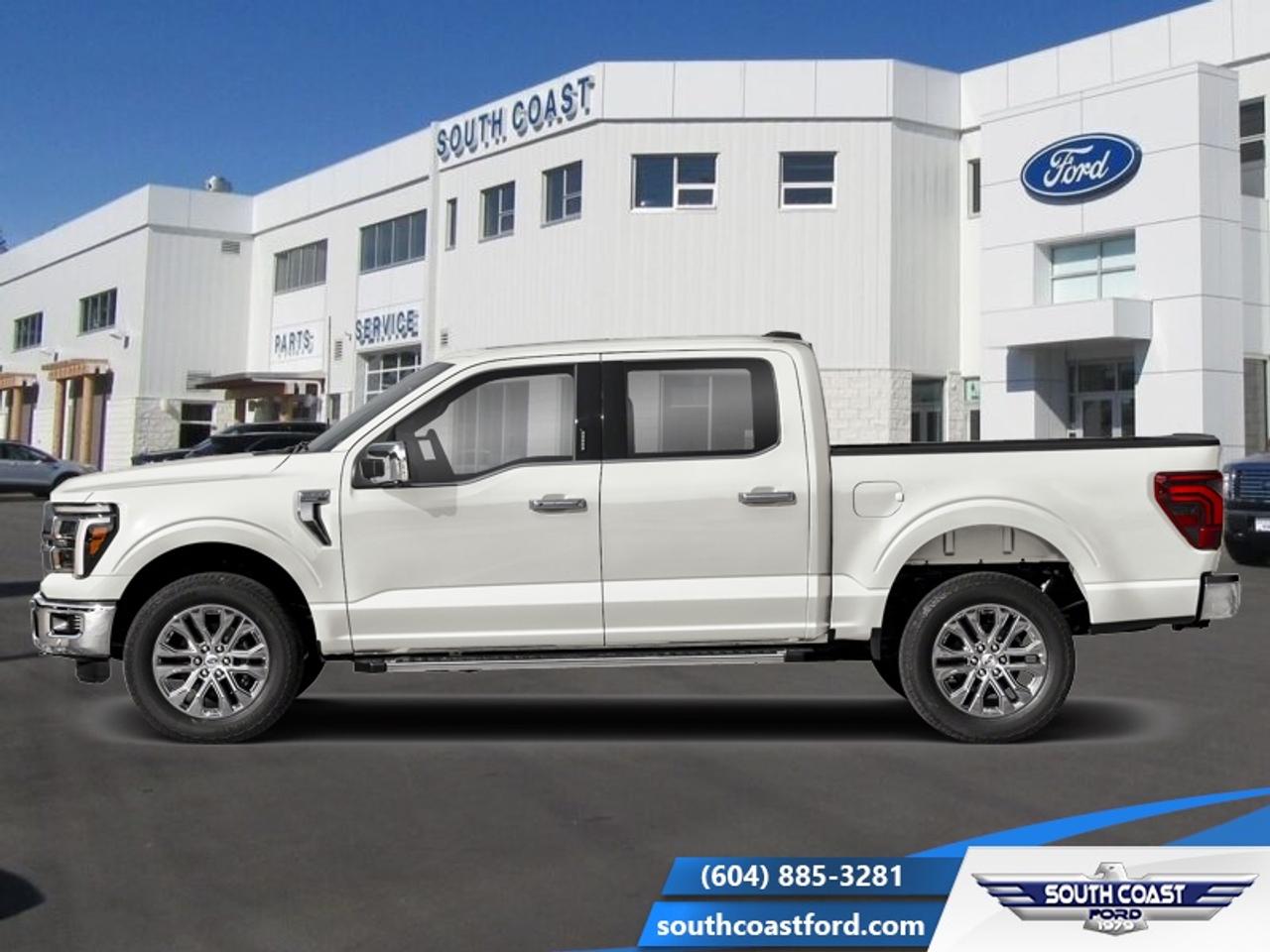 <b>Lariat Black Appearance Package, Sunroof, FX4 Off-Road Package, Tow Package, Spray-in Bedliner!</b><br> <br> The 2026 Ford F-150 brings unmatched capability, advanced innovation and bold design to the full-size pickup segment.<br> <br>The 2026 Ford F-150 combines proven leadership in toughness with smart innovation to deliver a truck built for real-world demands. Inside, the cabin features refined materials, intuitive tech and comfortable seating to support both driver and passengers on every journey. With its strong presence, flexible design and Fords legacy of dependability, the F-150 is ready for whatever work or play you throw its way.<br> <br>This Star White Tri-Coat Crew Cab 4X4 pickup has a 10 Speed Automatic transmission and is powered by a 382HP 3.5L V6 Cylinder Engine. <br> <br> Our F-150s trim level is LARIAT. Designed for premium truck enthusiasts who demand upscale refinement alongside rugged capability, this stunning pickup stands out with its bold chrome grille, chrome bumpers with dual tow hooks, convenient running boards, directionally adaptive projector-beam LED headlights, and brilliant chrome-like PVD wheels. Inside, the luxurious cabin welcomes you with heated and ventilated ActiveX-trimmed power front seats featuring driver memory settings, a heated leatherette steering wheel, elegant metal-look accents, and clever second-row underseat storage. Premium convenience and connectivity are always at your fingertips thanks to proximity keyless entry, voice-activated dual-zone automatic climate control, power-adjustable pedals, and an outstanding eight-speaker B&O sound system paired with a 12-inch SYNC 4 display featuring connected navigation and a built-in Wi-Fi hotspot. Finally, you can travel with ultimate peace of mind backed by top-tier safety technology, including the innovative BlueCruise driving system, a comprehensive aerial view camera system, adaptive cruise control with stop-and-go, and a blind spot information system with cross-traffic alert and reverse brake assist. This vehicle has been upgraded with the following features: Lariat Black Appearance Package, Sunroof, FX4 Off-Road Package, Tow Package, Spray-in Bedliner.<br><br> View the original window sticker for this vehicle with this url <b><a href=http://www.windowsticker.forddirect.com/windowsticker.pdf?vin=1FTFW5L82TFA89207 target=_blank>http://www.windowsticker.forddirect.com/windowsticker.pdf?vin=1FTFW5L82TFA89207</a></b>.<br> <br>To apply right now for financing use this link: <a href=https://www.southcoastford.com/financing/ target=_blank>https://www.southcoastford.com/financing/</a><br> <br/>Total rebate of $6750 is reflected in the price. <br> Buy this vehicle now for the lowest bi-weekly payment of <b>$723.58</b> with $0 down for 84 months @ 7.99% APR O.A.C. ( taxes included, $695 Administration Fee included / Total Obligation of $118549 ). Incentives expire 2026-06-30. See dealer for details. <br><br>Call South Coast Ford Sales or come visit us in person. Were convenient to Sechelt, BC and located at 5606 Wharf Avenue. and look forward to helping you with your automotive needs. <br><br> Come by and check out our fleet of 20+ used cars and trucks and 100+ new cars and trucks for sale in Sechelt.  o~o