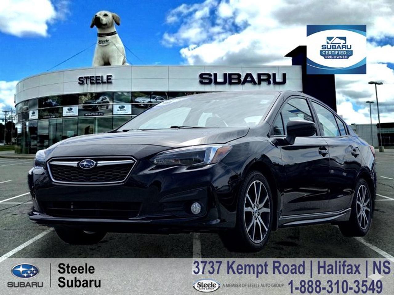 2019 Subaru Impreza Sport | Symmetrical AWD | 6-Speed Manual | Heated Seats | Apple CarPlaySubaru Certified Pre-Owned (CPO) | Rates as low as 3.99%* | CPO Warranty IncludedFrom easy Dartmouth commutes on long summer days to a spirited run along the South Shore with the windows down, the Impreza Sport with a proper manual gearbox is the kind of car that reminds you why you loved driving in the first place.The Impreza Sport earns its name, and the 6-speed manual transmission makes that case better than anything else in the lineup. Powered by a 2.0-litre Subaru Boxer engine paired with a short-throw 6-speed manual, this is a drivers car in the truest sense responsive, engaging, and genuinely fun on the winding backroads Nova Scotia delivers in abundance. Subaru Symmetrical AWD comes standard, giving you confident, sure-footed traction in every condition Atlantic Canada throws at you. This is a one-owner trade-in with low mileage, a clean and lightly used example that has been well maintained from the start the next owner gets a Sport that is ready to drive, not one that needs to be prepped. EyeSight Driver Assist technology brings automatic pre-collision braking, adaptive cruise control, and lane keep assist to every drive, rounding out a safety package that makes daily driving feel noticeably more relaxed.Performance & Safety- 2.0L Subaru Boxer engine- 6-speed manual transmission- Subaru Symmetrical AWD- EyeSight Driver Assist (pre-collision braking, adaptive cruise, lane keep assist)- Blind-spot detection with rear cross-traffic alert- Vehicle dynamics control and traction controlComfort & Tech- Heated front seats- Heated steering wheel- Sport cloth upholstery- 8-inch infotainment touchscreen- Apple CarPlay and Android Auto- Keyless entry with push-button start- Automatic climate control- Power moonroof- Subaru STARLINK connected servicesStop by Steele Subaru in Halifax and take this Impreza Sport out for a drive. Our team is here to answer your questions and make the whole process straightforward from first look to final handshake.SUBARU CERTIFIED PRE-OWNEDThis vehicle is Subaru Certified Pre-Owned, having successfully passed a comprehensive 160-Point Inspection completed by Subaru factory-trained technicians to ensure quality and peace of mind. Any needed repair or maintenance is performed before the vehicle is certified, so it meets Subarus standards for safety, security, and performance. Every Subaru CPO vehicle includes a CARFAX® Vehicle History Report for full transparency. Your Subaru CPO also includes a Certified Limited Warranty with coverage based on age and mileage (minimum 3-month/5,000-km), with upgrade options available through Subaru Protection Plan. For added confidence, Subaru 360 C.A.R.E. 24-hour roadside assistance backed by CAA is included across Canada and the U.S., and youll receive a one-time 10-day / 1,000-km exchange privilege with the selling dealer. Buy with confidence knowing this vehicle has been thoroughly checked and prepared to Subarus standards. Trade-ins are always welcome, and were here to help make your next vehicle purchase smooth and worry-free.Ask us about flexible financing or extended warranty options.*Limited time purchase financing offer provided through Subaru Financial Services by TCCI for qualifying Subaru Certified Pre-Owned Vehicles on approved credit. Rates are subject to change without notice. See your participating Subaru dealer for complete details, terms and conditions.Apple Car Play, Alloy wheels, AM/FM radio: SiriusXM, Automatic temperature control, CD player, Emergency communication system: STARLINK, Exterior Parking Camera Rear, Heated front seats, Power driver seat, Power moonroof.