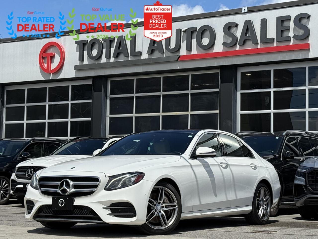 ** JUST ARRIVED! DONT MISS OUT ON THIS ONE!! ** <br/> ** LOCAL ONTARIO CAR, CLEAN TITLE, CARFAX VERIFIED! ** <br/> ** RATES AS LOW AS 6.99 OAC ** <br/> <br/> <br/> ===>> WE FINANCE ALL CREDIT TYPES! NEW TO THE COUNTRY?! NO PROBLEM! BAD CREDIT?! NO PROBLEM! <br/> ===>> YOU CAN APPLY ONLINE ON OUR WEBSITE OR IN PERSON! <br/> <br/> <br/> **GORGEOUS WHITE EXTERIOR ON PREMIUM BEIGE LEATHER! COMES LOADED WITH //AMG SPORT PACKAGE! BURMESTER SOUND SYSTEM, PANORAMIC GLASS ROOF, HEATED FRONT SEATS, HEATED STEERING WHEEL, NAVIGATION, 360 CAMERA WITH PARKING ASSIST, POWER ADJUSTABLE SEATS, BLUETOOTH, APPLE CARPLAY & ANDROID AUTO, AMBIENT LIGHTING, KEYLESS GO, & MUCH MUCH MORE!! ** <br/> <br/> <br/> >>>> FOLLOW US ON INSTAGRAM @ <br/> TOTALAUTOSALES <br/> <br/> <br/> *** PLEASE CALL (437) 494-3945 *** <br/> OUR NEW LOCATION: <br/> 2430 FINCH AVE WEST, NORTH YORK, M9M 2E1 <br/> <br/> <br/> *** CERTIFICATION: Have your new preowned vehicle certified at TOTAL AUTO SALES! We offer a full safety inspection exceeding industry standards, including oil change and professional detailing before delivery. Vehicles are not drivable, if not certified or e-tested, a certification package is available for $995. All trade-ins are welcome. Taxes, Finance fee and licensing are extra.** <br/> <br/> <br/> ** WARRANTY. We provide extended warranties up to 48m with optional coverage up to 10,000$ per/claim with unlimited kms. ** <br/> *** PLEASE CALL (437) 494-3945 *** <br/> TOTAL AUTO SALES 2430 FINCH AVE WEST, NORTH YORK, M9M 2E1 <br/> <br/> <br/> ** To the best of our ability, we have made an effort to ensure that the information provided to you in this ad is accurate. We do not take any responsibility for any errors, omissions or typographic mistakes found on all our ads. Prices may change without notice. Please verify the accuracy of the information with our sales team. ** <br/>