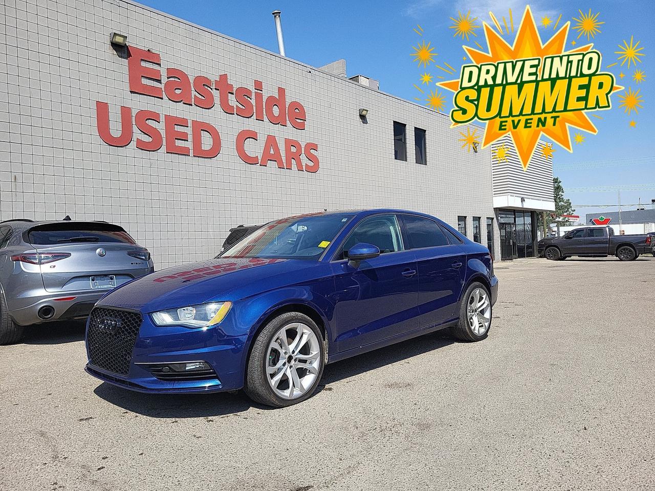 This previously enjoyed 2015 Audi A3 is part of Audis 4-door Sub-Compact Passenger Car segment and a very nice ride! It has a 4 cylinder engine and&nbspAutomatic transmission. This&nbspA3 came into our Pre-Owned inventory with  119541 kilometers and in good condition. The color is a nice  and aside from the wear and tear of a previously enjoyed vehicle, it is a very nice A3!!

 Dont forget to explore the options tab for more details. If youre satisfied with what youve learned thus far, kindly fill out one of the forms on this page. One of our proficient and extensively trained sales representatives will provide you with a product demonstration, a personalized video walk-through, and of course, details on pricing and financing options.  

  We know we are not the only Pre-Owned dealer in Calgary, but we pride ourselves on being one of the busiest in town. With over 150 units in our Pre-Owned inventory and being one of Canadas TOP 5 Dodge Chrysler Jeep Ram dealers, we are confident that we have exactly what you are looking for! 

   Thank you for considering purchasing this  2015 Audi A3At Eastside Dodge, we are thrilled to offer you an exceptional experience. We pledge to ensure that it surpasses all your expectations and becomes one of your finest experiences.