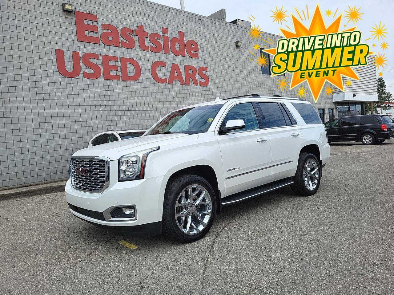 This previously enjoyed 2019 GMC Yukon is part of GMCs 4WD Sport Utility Vehicles segment and a very nice ride! It has a 8 cylinder engine and&nbspAutomatic transmission. This&nbspYukon came into our Pre-Owned inventory with  126976 kilometers and in good condition. The color is a nice  and aside from the wear and tear of a previously enjoyed vehicle, it is a very nice Yukon!!

 Dont forget to explore the options tab for more details. If youre satisfied with what youve learned thus far, kindly fill out one of the forms on this page. One of our proficient and extensively trained sales representatives will provide you with a product demonstration, a personalized video walk-through, and of course, details on pricing and financing options.  

  We know we are not the only Pre-Owned dealer in Calgary, but we pride ourselves on being one of the busiest in town. With over 150 units in our Pre-Owned inventory and being one of Canadas TOP 5 Dodge Chrysler Jeep Ram dealers, we are confident that we have exactly what you are looking for! 

   Thank you for considering purchasing this  2019 GMC YukonAt Eastside Dodge, we are thrilled to offer you an exceptional experience. We pledge to ensure that it surpasses all your expectations and becomes one of your finest experiences.