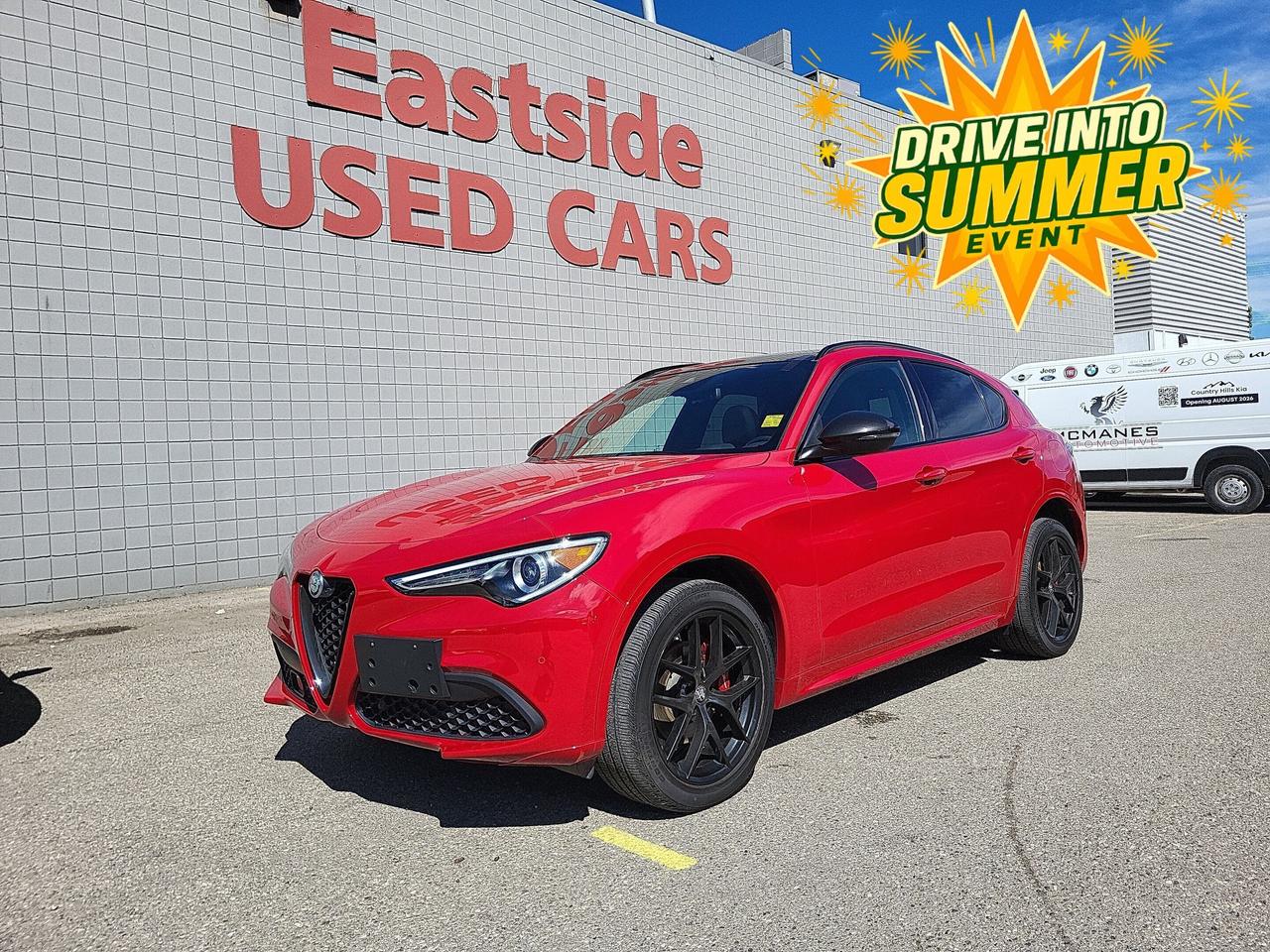 This previously enjoyed 2021 Alfa Romeo Stelvio is part of Alfa Romeos 4WD Sport Utility Vehicles segment and a very nice ride! It has a 4 cylinder engine and&nbspAutomatic transmission. This&nbspStelvio came into our Pre-Owned inventory with  27921 kilometers and in good condition. The color is a nice Alfa Rosso and aside from the wear and tear of a previously enjoyed vehicle, it is a very nice Stelvio!!

 Dont forget to explore the options tab for more details. If youre satisfied with what youve learned thus far, kindly fill out one of the forms on this page. One of our proficient and extensively trained sales representatives will provide you with a product demonstration, a personalized video walk-through, and of course, details on pricing and financing options.  

  We know we are not the only Pre-Owned dealer in Calgary, but we pride ourselves on being one of the busiest in town. With over 150 units in our Pre-Owned inventory and being one of Canadas TOP 5 Dodge Chrysler Jeep Ram dealers, we are confident that we have exactly what you are looking for! 

   Thank you for considering purchasing this  2021 Alfa Romeo StelvioAt Eastside Dodge, we are thrilled to offer you an exceptional experience. We pledge to ensure that it surpasses all your expectations and becomes one of your finest experiences.