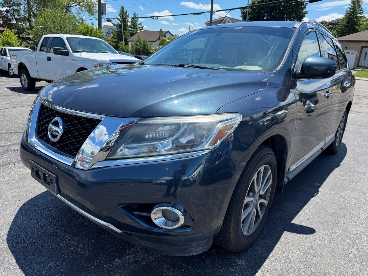 <p class=p1>✅ Certified | <span class=s2><strong>2016 Nissan Pathfinder SL | 4WD</strong></span></p><p class=p2>&nbsp;</p><p class=p2>This Certified 2016 Nissan Pathfinder SL is a spacious and capable 7-passenger SUV offering strong performance, premium comfort, and dependable four-wheel drive &mdash; perfect for families and year-round driving.</p><p class=p2>&nbsp;</p><p class=p2>🔹 <span class=s2><strong>3.5L V6 Engine</strong></span><br>🔹 Automatic Transmission<br>🔹 <span class=s2><strong>4WD Four-Wheel Drive</strong></span><br>🔹 <span class=s2><strong>SL Trim &mdash; Well Equipped</strong></span><br>🔹 <span class=s2><strong>7-Passenger Seating</strong></span><br>🔹 Leather Interior &mdash; Premium & Comfortable<br>🔹 Heated Front & Rear Seats<br>🔹 Heated Steering Wheel<br>🔹 Power Driver & Passenger Seats<br>🔹 Power Liftgate<br>🔹 Factory Navigation System<br>🔹 Backup Camera<br>🔹 Remote Start<br>🔹 Push-Button Start<br>🔹 Smart Key / Keyless Entry<br>🔹 Tri-Zone Automatic Climate Control<br>🔹 Bluetooth &ndash; Hands-Free Calling & Audio Streaming<br>🔹 Bose Premium Audio System<br>🔹 Steering Wheel Audio & Cruise Controls<br>🔹 Alloy Wheels<br>🔹 Traction Control & ABS<br>🔹 Spacious Cargo Area<br>🔹 Runs and Drives Excellent</p><p class=p2>&nbsp;</p><p class=p2>📍 Visit Us:<br>74 Parkdale Avenue North, Hamilton, Ontario</p><p class=p2>&nbsp;</p><p class=p2>📞 Call or Text:<br>(905) 975-9705 / (905) 462-5542</p><p class=p2>&nbsp;</p><p class=p2>📧 Email:<br>gusmarkos@gmail.com</p><p class=p2>&nbsp;</p><p class=p2>🗓️ Test Drives by Appointment Only &mdash; Book Yours Today</p><p class=p2>&nbsp;</p><p class=p2>🛡️ Buy With Confidence &mdash; OMVIC Licensed Dealership<br>✔️ CARFAX VERIFIED &mdash; Full History & Lien-Free<br>✔️ No Hidden Fees &mdash; Just Price + HST + Licensing<br>✔️ Trade-Ins Welcome &mdash; Top Dollar for Your Vehicle<br>✔️ Don&rsquo;t See What You Want? We&rsquo;ll Find It for You</p><p class=p2>&nbsp;</p><p class=p2>💻 100% Online Purchase Available &mdash; Financing & Delivery Options<br>🚗 Ontario-Wide Delivery Available<br>✈️ Ask About Our Customer Travel Program</p>