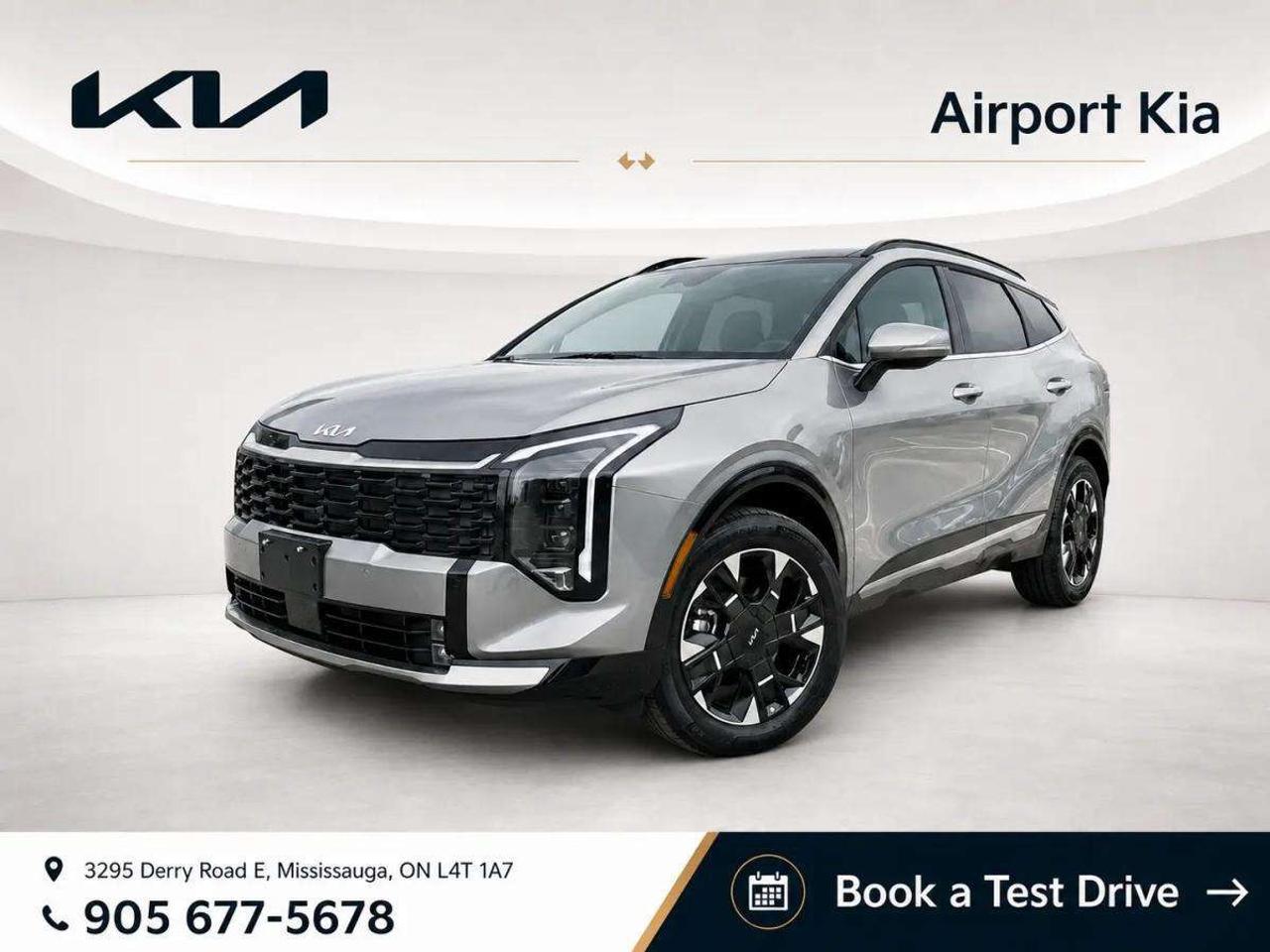 Steel Gray 2026 Kia Sportage EX Premium AWD<br>8-Speed Automatic I4 AWD, ABS brakes, Alloy wheels, Compass, Electronic Stability Control, Emergency communication system, Front dual zone A/C, Heated door mirrors, Heated front seats, Heated rear seats, Illuminated entry, Low tire pressure warning, Navigation System, Power Liftgate, Power moonroof, Remote keyless entry, Traction control.<br><br>*** MONTH END SPECIAL*** ONLY TO JULY 31th**** ***ABOVE IS THE SPECIAL FINANCING PRICE, $1500 MORE FOR CASH PURCHASES** PLEASE CALL AHEAD TO CHECK AVAILABILITY** We believe in a haggle-free environment and provide our best price upfront. We compare our vehicles with competing inventory and adjust our prices daily. At Airport Kia, our team is dedicated to providing exceptional customer service and making your car buying and ownership experience as smooth and enjoyable as possible. From our knowledgeable sales associates who are always ready to help you find the perfect vehicle for your needs and budget, to our expert technicians who are committed to keeping your Kia running smoothly and efficiently, our team is here to meet all of your automotive needs and exceed your expectations.<br><br><br>Airport Kia is proud to serve Toronto, Ottawa, Mississauga, Brampton, Hamilton, London, Markham, Vaughn, Kitchener, Richmond Hill, Burlington, Sudbury, Oshawa, Barrie, St. Catharines, Guelph, Cambridge, Kingston, Thunder Bay, Waterloo, Brantford, Pickering, Niagara Falls, Peterborough, Sault Ste. Marie, Sarnia, North Bay, Belleville, Timmins, Woodstock, St. Thomas, Stratford, Orillia, Owen Sound. Aurora, Milton, Oakville, Parry Sound, Whitby. Our used car may include: Mercedes-Benz, Sprinter, AMG, BMW, MINI, Jaguar, Land Rover, Chrysler, Dodge, Jeep, RAM, FIAT, Ford, Lincoln, Honda, Lexus, Toyota, Mazda, Chevrolet, Buick, GMC, and Corvette, With over 23 brands we look forward to serving all your automotive needs!