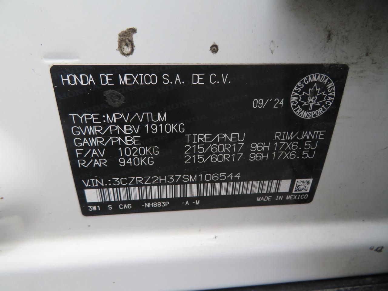 2025 Honda HR-V Lx Awd Cvt Photo