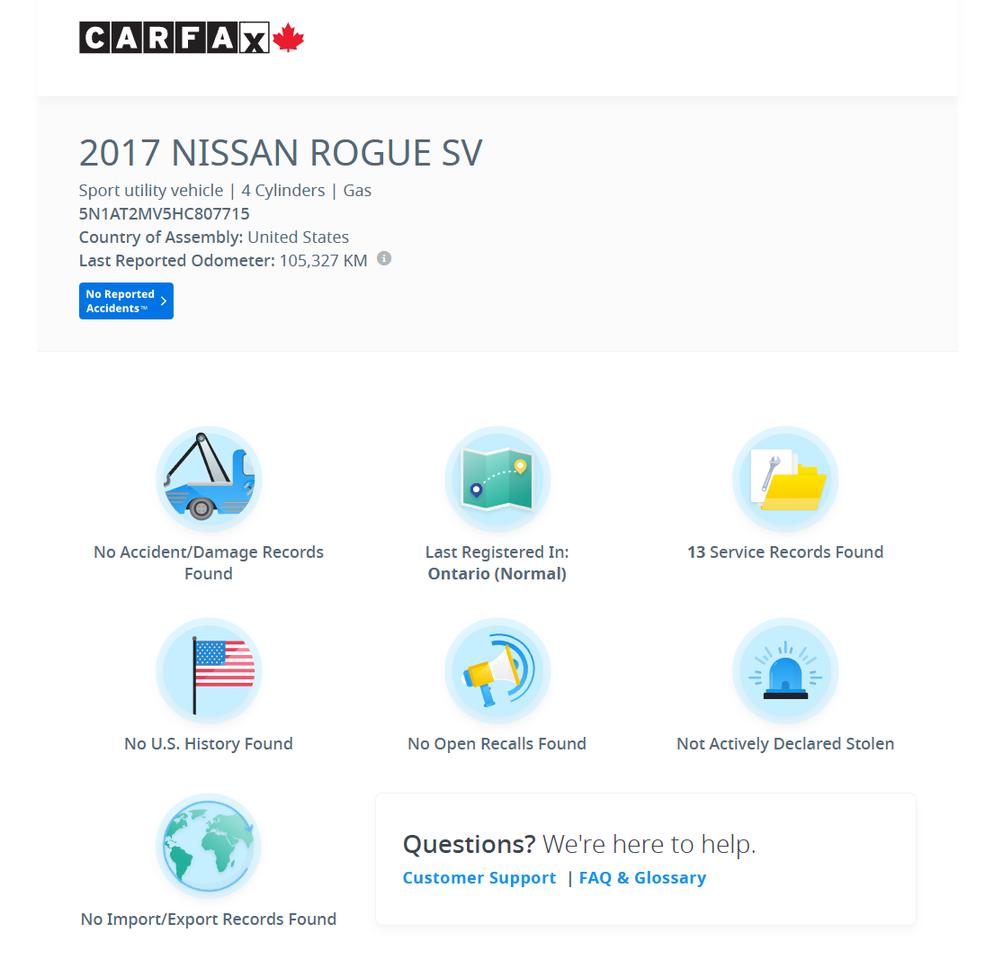 2017 Nissan Rogue SV AWD CLEAN CARFAX+New Tires+Camera+ Photo4