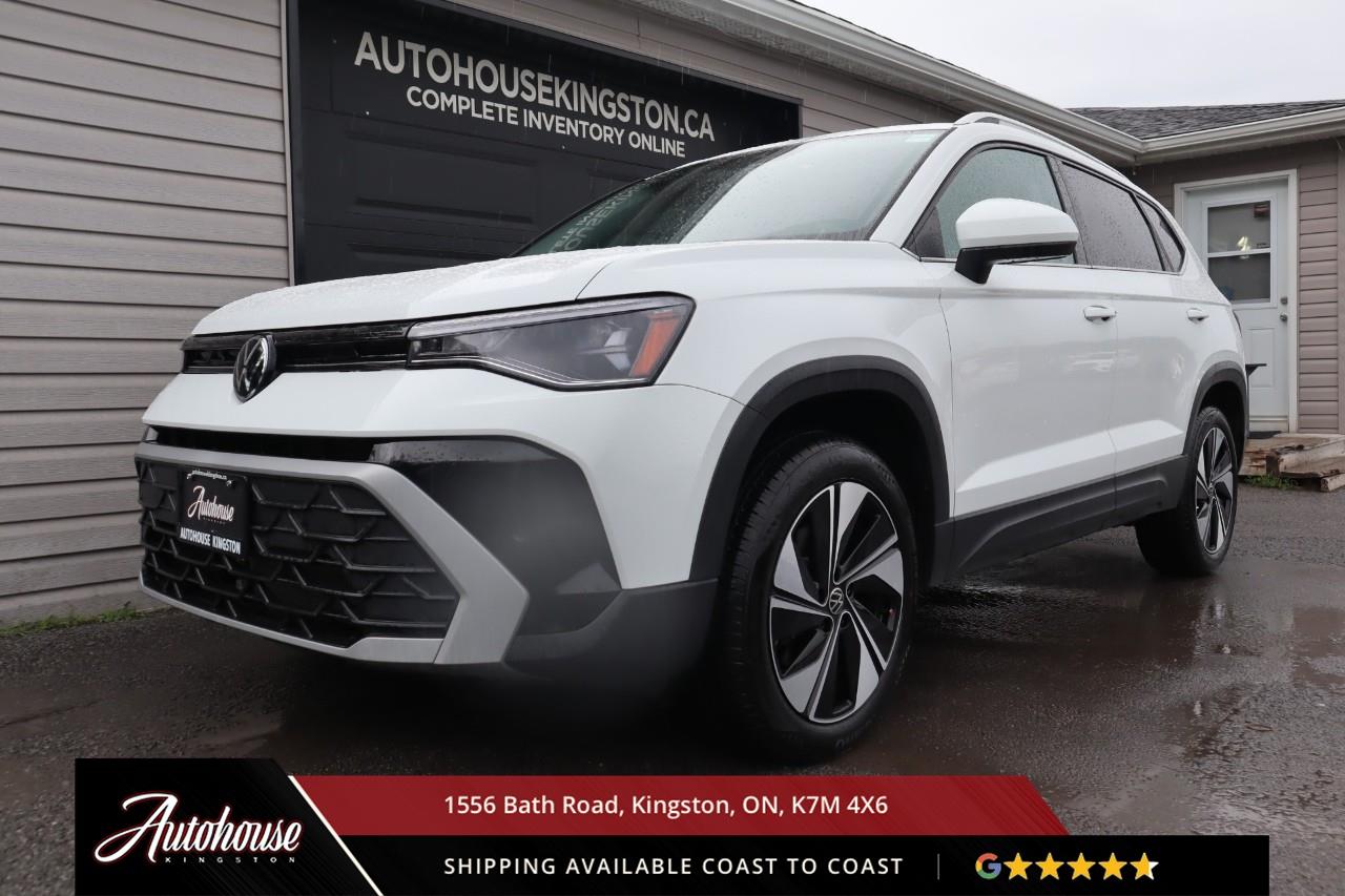 <p><strong>2025 Volkswagen Taos Comfortline</strong><span style=color:rgba( 0 , 0 , 0 , 0.9 )>  German engineering meets versatile efficiency in this compact SUV, featuring a 1.5-liter turbocharged inline-4 delivering 158 horsepower and 184 lb-ft of torque through an 8-speed automatic transmission with front-wheel drive or available 4MOTION all-wheel drive, achieving an estimated 8.5 L/100km city and 6.7 L/100km highway fuel efficiency. The Comfortline trim showcases Volkswagen's clean, modern design with LED headlights with automatic on/off, LED daytime running lights, heated power-adjustable side mirrors with integrated turn signals, roof rails, and 17-inch alloy wheels. Inside the refined cabin, premium cloth seating includes heated front seats, 8-way power driver seat with power lumbar, leather-wrapped steering wheel, dual-zone Climatronic automatic climate control, and an 8-inch touchscreen infotainment system with wireless Apple CarPlay, wireless Android Auto, Bluetooth streaming, and a 6-speaker audio system. Standard safety features include Front Assist with autonomous emergency braking and pedestrian monitoring, Blind Spot Monitor with Rear Traffic Alert, and a rearview camera. Additional features include keyless access with push-button start, 60/40 split-folding rear seats with 796 litres of cargo capacity expanding to 1,877 litres with seats folded, and Volkswagen's comprehensive 4-year/80,000km new vehicle limited warranty. This Taos Comfortline delivers responsive turbocharged performance, exceptional fuel economy, and Volkswagen's renowned build quality for Canadian drivers seeking practical German engineering with modern versatility.</span></p>