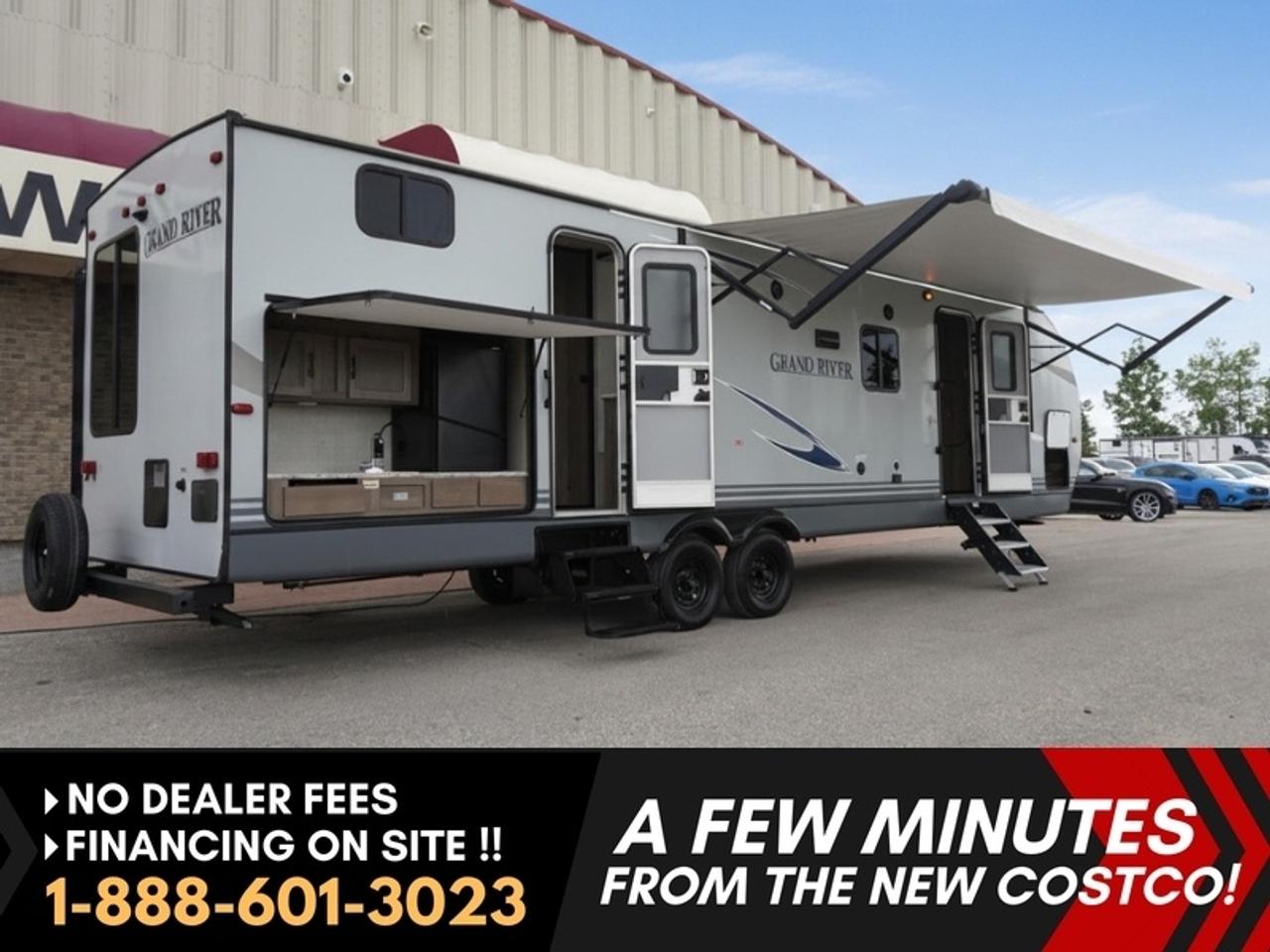 *** Dealer arranged financing on site! Quick, Simple, no calls or waiting on bank appointments required!! *** NO ADMINISTRATION FEES!!

2021 Grand River 32BHDS &ndash; Double Slide Family Bunkhouse.  Create unforgettable family memories with this spacious and well-maintained camper. Designed with families in mind, this popular double-slide bunkhouse floorplan offers plenty of room for everyone while still being easy to tow and set up.  


The private front queen bedroom provides parents with their own comfortable retreat, while the large rear bunkhouse gives the kids a dedicated space to sleep, play, and relax. With sleeping capacity for up to 9 people, theres room for family and friends to join the adventure.  With large windows for lots of natural lighting. Separate outdoor bathroom access allowing a cleaner camper with out tracking muddy shoes through out.   


The spacious main living area features a large slide-out with a comfortable sofa and U-shaped dinette, creating plenty of room for meals, games, and rainy-day activities. The fully equipped kitchen includes a refrigerator, microwave, stove, oven, pantry, and ample storage, making meal preparation easy whether youre at the campground for a weekend or an extended vacation.
Outside, youll enjoy the convenience of an outdoor kitchen, power awning with LED lighting, exterior speakers, and abundant storage for all your camping gear. The second slide-out in the rear bunkhouse creates an exceptionally roomy layout that families love.


&bull; Double slide-out floorplan
&bull; Private front queen bedroom
&bull; Large rear bunkhouse
&bull; Sleeps up to 10
&bull; U-shaped dinette
&bull; Jack Knife Sofa
&bull; Full kitchen with pantry
&bull; Microwave, stove and oven
&bull; Bathroom with exterior entry door
&bull; Complete Outdoor kitchen
&bull; Power awning with LED lighting
&bull; Air conditioning
&bull; Furnace
- Solar prep
&bull; Exterior storage compartments
&bull; Length: 36.5 ft
&bull; Dry Weight: 8,050 lbs
&bull; GVWR: 9,780 lbs


This trailer is a fantastic family camper and offers the perfect combination of comfort, space, and functionality. Whether youre heading to the lake, exploring provincial parks, or taking a cross-country adventure, the Grand River 32BHDS is ready for your next journey.
***EXTENDED WARRANTY options available to choose from to protect your RV and your wallet. (HUGE VALUE!!!) Zero down financing OAC with very Low monthly payments avail. Please see dealer for details. Trades accepted. View at Winnipeg West Automotive Group, 5195 Portage Ave. Dealer permit # 4365, Call now 1-(888) 601-3023.