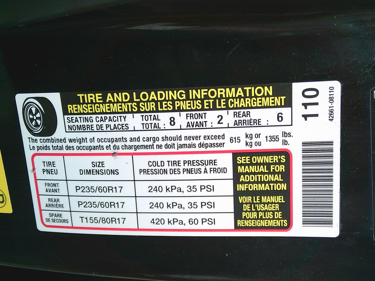 2015 Toyota Sienna 5 dr LE 8-Pass FWD Photo