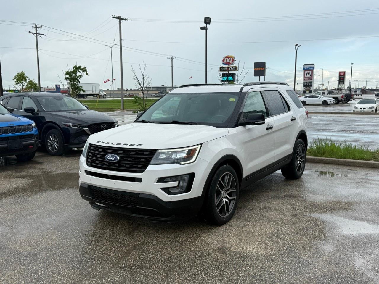 This 2017 Ford Explorer Sport delivers thrilling, performance-oriented capability and sharp styling, powered by a potent 365-horsepower 3.5L EcoBoost twin-turbo V6 engine paired with a sport-tuned suspension and intelligent 4WD. The high-trim cabin matches its athletic exterior with an upscale, comfortable environment, offering perforated leather seating with unique red stitching, a premium 12-speaker Sony audio system, and the intuitive SYNC 3 touchscreen infotainment platform. Come by Highway Mazda today!