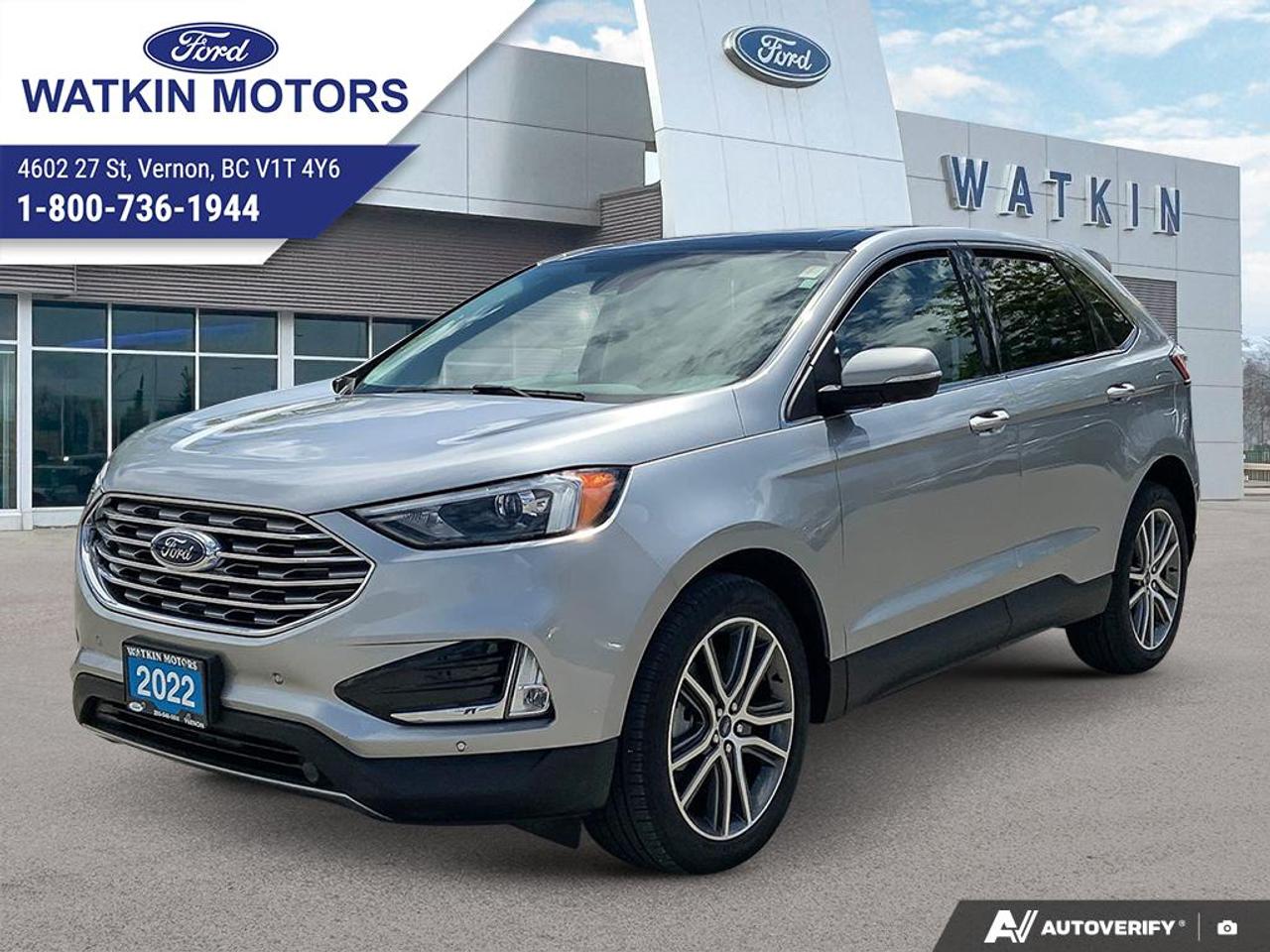 Used 2022 Ford Edge TITAN TITANIUM AWD for sale in Vernon, BC