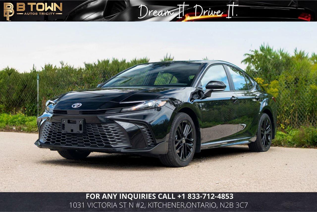 <span>Finished in a sleek and athletic design, <strong>this </strong></span><strong>2026 Toyota Camry SE Upgrade AWD</strong><span><strong> blends sporty styling, advanced technology, and year-round confidence.</strong> With its refined interior, impressive efficiency, and enhanced all-wheel-drive capability, the Camry SE Upgrade delivers a driving experience that is both engaging and practical.</span>




<span>Powered by a </span><strong>2.5L 4-Cylinder engine paired with Toyota&rsquo;s Hybrid Electric System, producing 232 combined horsepower, and mated to an </strong><span><strong>eCVT Automatic Transmissio</strong>n</span><span> with </span><span>Electronic On-Demand All-Wheel Drive</span><span>, this </span><span>Camry SE Upgrade AWD</span><span> offers responsive performance, outstanding fuel economy, and confident handling in all conditions.</span>




<strong>Factory Options & Features:</strong>

<span>

&bull; </span><span>2.5L Hybrid 4-Cylinder Powertrain &ndash; 232 HP</span><span>

&bull; Electronic On-Demand All-Wheel Drive (AWD)

&bull; eCVT Automatic Transmission

&bull; SE Upgrade Package

&bull; Sport-Tuned Suspension

&bull; Heated Front Seats

&bull; Heated Steering Wheel

&bull; Power Moonroof

&bull; Wireless Apple CarPlay & Android Auto

&bull; Wireless Charging Pad

&bull; Blind Spot Monitoring

&bull; Rear Cross Traffic Alert

&bull; Adaptive Cruise Control

&bull; Lane Keeping Assist

&bull; Toyota Safety Sense 3.0

&bull; Smart Key with Push Button Start

&bull; Dual-Zone Automatic Climate Control</span>




<strong>

At B-Town Auto Tricity, each vehicle undergoes a comprehensive inspection to ensure exceptional quality and performance. We proudly serve customers across the Greater Toronto Area and beyond, offering competitive financing, trade-ins, and nationwide shipping.</strong>




<strong>$999* FINANCING FEES APPLY.</strong>




<strong>Special Financing price: $ *</strong>

<strong>Cash Price: $ *</strong>




<strong>Thank you for choosing B-Town Auto Tricity.</strong>