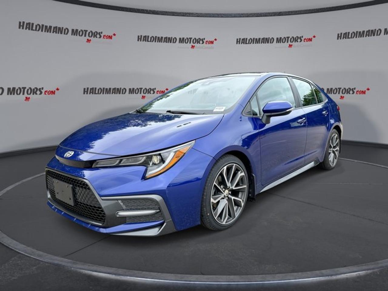 // ACCIDENT FREE!! //<br /><br />This 2020 Toyota Corolla XSE 2WD is a smart compact sedan with sporty style, great fuel use, and everyday comfort. Sold by Haldimand Motors Ltd. in Cayuga, this accident-free Corolla comes in Blue with a Black interior, four doors, and 59,877 km on the odometer.<br /><br />Powered by a 2.0-litre gas engine and paired with a CVT, this 2020 Toyota Corolla XSE 2WD delivers smooth response for city trips and highway travel. Its well-equipped cabin adds comfort and useful tech, making it a strong choice for drivers who want value, safety, and easy daily driving.<br /><br />FEATURES OF THE Corolla XSE 2WD | No Accidents | Leather Seats | Heated Steering<br />   Power sunroof adds open-air driving enjoyment<br />   Heated steering wheel for cold mornings<br />   Navigation system helps guide every trip<br />   Heated front and rear seats<br /><br />ADVANCED SAFETY FEATURES<br />   Backup camera helps with reversing confidence<br />   Lane departure warning supports safer travel<br />   Blind spot monitor aids lane changes<br />   Multiple airbags enhance occupant protection<br /><br />PERFORMANCE AND EFFICIENCY<br />   2.0-litre engine balances power and economy<br />   CVT supports smooth everyday acceleration<br />   Front-wheel drive handles changing road conditions<br />   Dual shift mode adds driving control<br /><br />COMFORT AND CONVENIENCE<br />   Automatic climate control keeps cabin comfortable<br />   Power driver seat adds easy adjustment<br />   Cruise control supports relaxed highway driving<br />   Push button start adds daily convenience<br /><br />TECHNONOLGY AND CONNECTIVITY<br />   Apple CarPlay connects favourite iPhone features<br />   Android Auto brings simple smartphone access<br />   Bluetooth integration supports hands-free calling<br />   Steering wheel audio controls improve ease<br /><br />CARGO SPACE<br />   Rear trunk access is simple and practical<br />   Remote trunk release adds extra convenience<br />   Sedan trunk suits daily errands well<br />   Spare tire adds useful peace of mind<br /><br />AWARDS & RECOGNITIONS<br />   Top Safety Pick, Insurance Institute for Highway Safety, 2020<br />   Best Buy Compact Car, The Car Guide, 2020<br /><br />WHAT OTHER OWNERS LIKE<br />   Comfortable ride for daily commuting duties<br />   Easy-to-use infotainment and smartphone integration<br />   Strong fuel economy in mixed driving<br />   Helpful safety tech for busy roads<br /><br />Inside, this 2020 Toyota Corolla XSE 2WD offers a refined layout built for comfort and ease. Automatic climate control, heated front seats, heated rear seats, a heated steering wheel, and lumbar support for the driver help make every drive more pleasant in every season.<br /><br />This 2020 Toyota Corolla XSE 2WD also brings practical convenience to your routine. Power windows, power mirrors, heated mirrors, automatic headlights, child safety locks, and automatic door locks all support confident daily use. The sunroof and rear spoiler add a sporty touch to this well-kept sedan.<br /><br />For drivers who want modern connectivity, this Corolla is ready. Apple CarPlay, Android Auto, Bluetooth integration, satellite radio, navigation, and steering wheel audio controls help keep key functions close at hand. The clear layout makes it easy to stay focused while enjoying your drive.<br /><br />This Blue 2020 Toyota Corolla XSE 2WD stands out as a well-rounded used sedan with no accident history, a strong feature list, and efficient Toyota engineering. With its 2.0-litre engine, CVT, front-wheel drive layout, and thoughtful comfort features, it is ready for commuting, family use, or weekend travel.<br /><br />This 2020 Toyota Corolla XSE 2WD | No Accidents | Leather Seats | Heated Steerings VIN is: 5YFB4RBE3LP005195.<br /><br />WHY CHOOSE US? <br /><br />Honest & Transparent Buying Experience: Weve been a trusted name in business since 1984.<br /><br />STRAIGHTFORWARD PRICING:<br />Our Advertised Price Includes:<br />>>Safety Certification (No separate fee!)<br />>>30-Day 100% Mechanical Warranty<br />>>FREE Carfax History Report.<br />>>No upcharge for paying cash.<br />(Prices Exclude HST and Licensing Fees only.)<br /><br />>>Browse 300+ vehicles all in ONE LOCATION<br /><br />EASY FINANCING: Great rates & open loans<br /><br />WE BUY CARS: Get Top Dollar for your trade-in, or sell us your vehicle for CASH! Even if you dont buy from us!<br /><br />STOP BY TODAY<br />Treat yourself - stop by Haldimand Motors Ltd. located at 42 Talbot St E, Cayuga, ON N0A 1E0 to make this car yours today!<br /><br />https://www.haldimandmotors.com/used/stock-460806.html