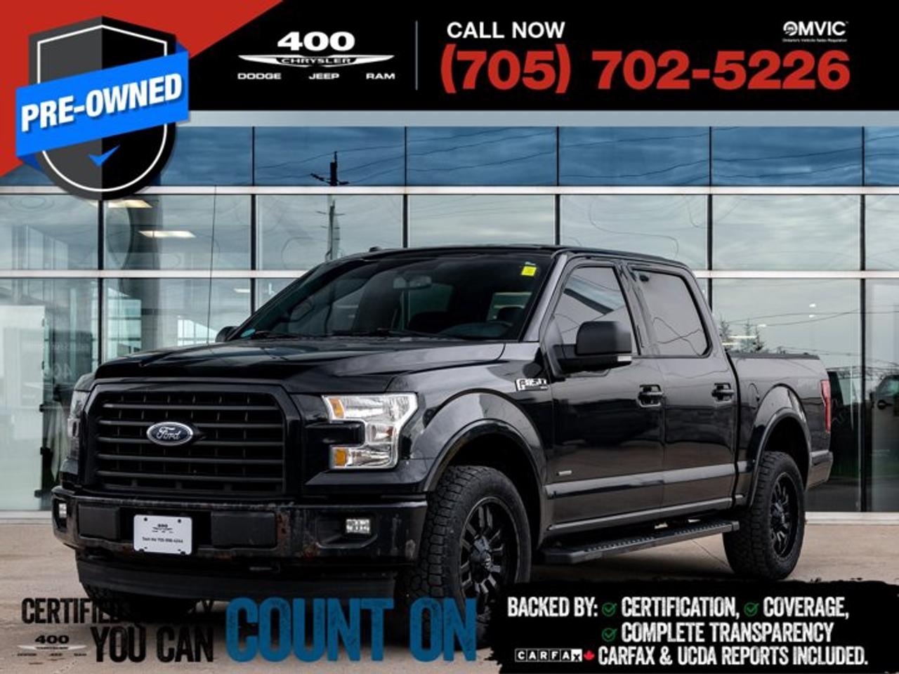 Take on any job with confidence in this 2017 Ford F-150 XLT SuperCrew 4x4 powered by the impressive 3.5L EcoBoost engine. Combining strong towing capability, great efficiency, and everyday comfort, this F-150 is built for both work and play. The spacious SuperCrew cab offers plenty of room for passengers, while the XLT trim adds the features you need for a comfortable drive. With its rugged 4x4 capability, durable aluminum body, and proven EcoBoost performance, this truck is ready for the road, the job site, or weekend adventures. Dont miss your chance to own one of Fords most popular and capable pickups!