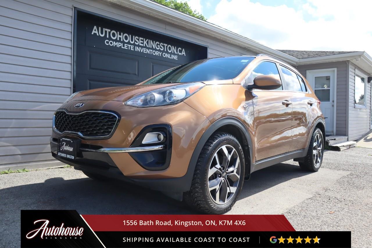 <p><strong>2020 Kia Sportage EX</strong><span style=color:rgba( 0 , 0 , 0 , 0.9 )>  Bold design meets versatile performance in this compact SUV, featuring a 2.4-liter inline-4 delivering 181 horsepower and 175 lb-ft of torque through a 6-speed automatic transmission with available all-wheel drive, achieving an estimated 10.1 L/100km city and 8.5 L/100km highway fuel efficiency. The EX trim showcases Kia's distinctive tiger-nose grille design with LED daytime running lights, fog lights, heated power-adjustable side mirrors with integrated turn signals, roof rails, and 18-inch alloy wheels. Inside the refined cabin, leather seating surfaces include heated front seats with 10-way power driver adjustment, heated leather-wrapped steering wheel, dual-zone automatic climate control, and UVO 8-inch touchscreen infotainment with Apple CarPlay, Android Auto, Bluetooth streaming, and a 6-speaker audio system. Advanced safety features include Blind Spot Detection with Rear Cross Traffic Alert, Lane Change Assist, and a rearview camera. Additional features include keyless entry with push-button start, panoramic sunroof,and so much more.</span></p>