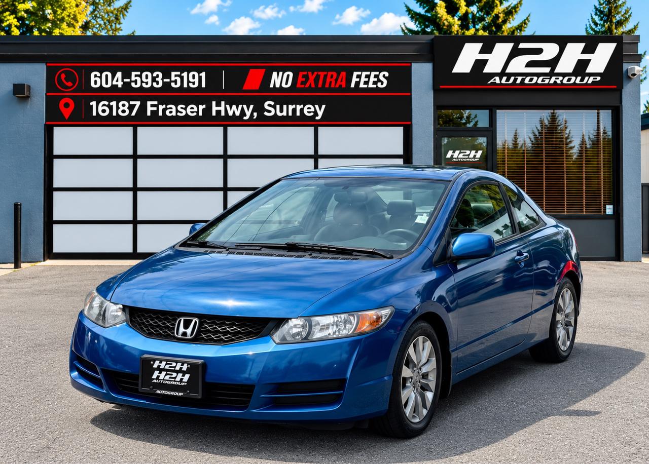 Blue 2010 Honda Civic Coupe Coupe Front-Wheel Drive Automatic