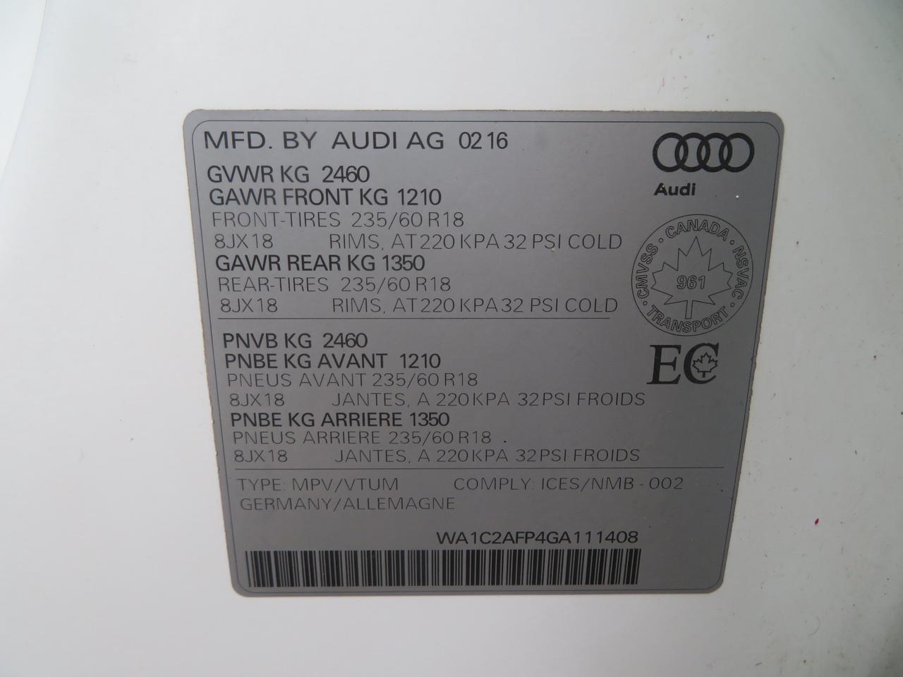 2016 Audi Q5 quattro 4dr 2.0T Komfort Photo