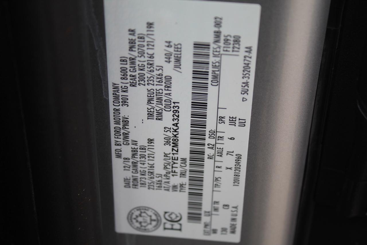 2019 Ford Transit T 150 Low Roof 130" Camera Remote starter Divider Photo