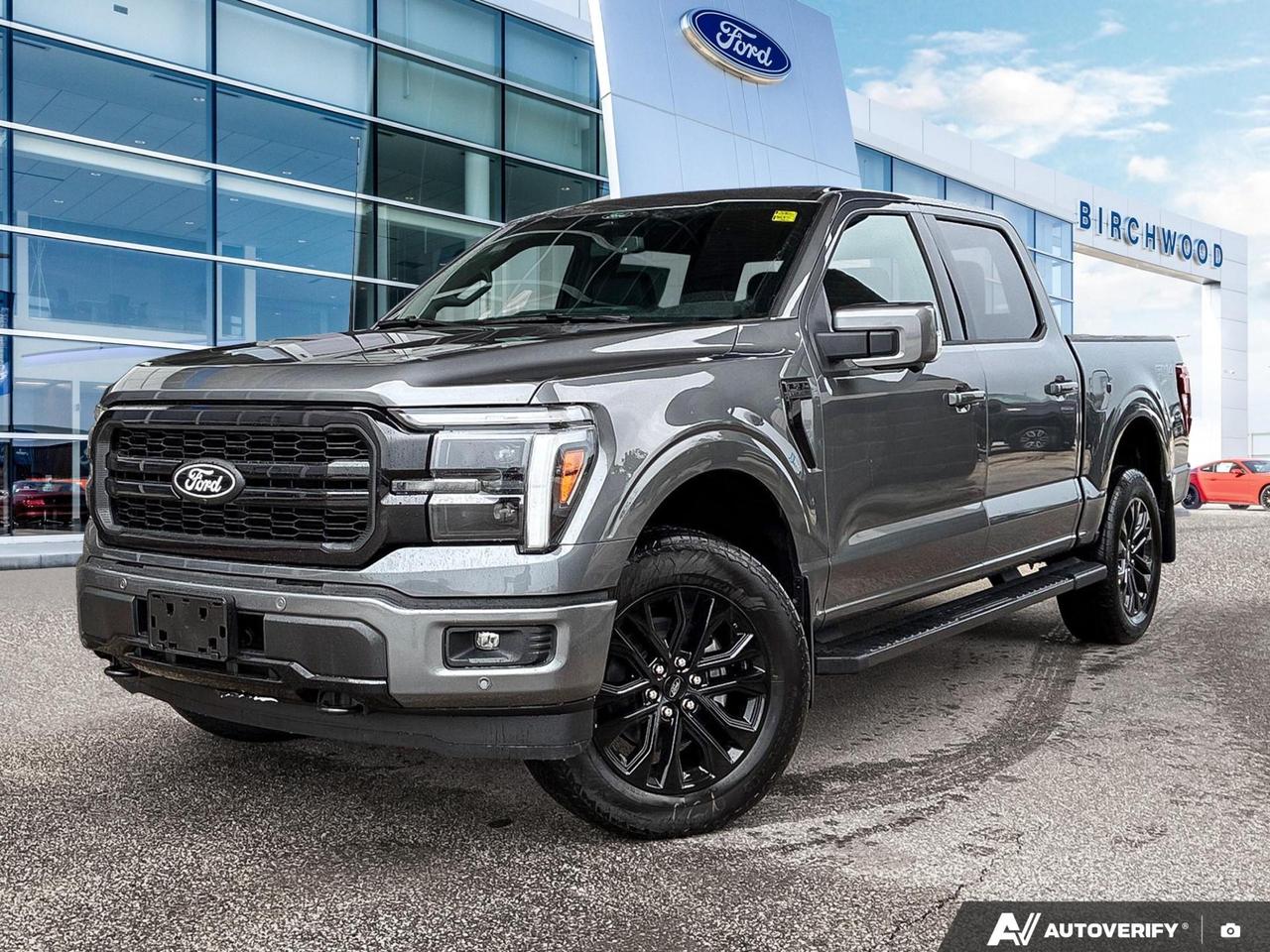 The 2026 Ford F-150 LARIAT in Carbonized Grey Metallic is built for those who demand capability and comfort in equal measure. Equipped with the 501A package, FX4 Off-Road Package, and Black Appearance Package, this truck is configured for serious work and serious weekends  all with just 11 km on the odometer.

- 3.5L 6-cylinder engine paired with a 4WD automatic transmission for confident towing and off-road performance
- FX4 Off-Road Package with all-terrain 275/60R20 tires, ready for whatever terrain you point it at
- Black Appearance Package adds a sharp, blacked-out aesthetic that complements the Carbonized Grey exterior
- 501A equipment group including heated leatherette steering wheel, power adjustable pedals, and voice-activated dual-zone automatic climate control
- BLIS Blind Spot Information System, Cross-Traffic Alert with Reverse Brake Assist, and Forward/Reverse Sensing for full-surround awareness
- Aerial View Camera System and Ford Co-Pilot360 reverse camera for confident maneuvering on and off the job site
- Connected Navigation with voice activation integrated directly into the infotainment system
- Class IV towing equipment with trailer sway control for hauling with confidence

Ready to get behind the wheel? Visit Birchwood Ford in person or at birchwoodford.ca to reserve this F-150, start your purchase online, or book a test drive. Our team is here to make the process straightforward and on your schedule.
Birchwood Ford is your choice for New Ford vehicles in Winnipeg. 

At Birchwood Ford, we hold ourselves to the highest standard. Our number one focus is customer satisfaction which has awarded us the Ford of Canadas Presidents Award for 5 consecutive years. This honour is presented to Ford dealers that have proven outstanding results in Sales and Customer Service Excellence.

Are you a newcomer to Canada, recent graduate, first time car buyer or physically challenged? Ask us about our exclusive rebates and how they may apply to you.
 
Interested in seeing/hearing more? Book a test drive or give us a call at (204) 661-9555 and we can help you with whatever you need!

Dealer permit #4454
Dealer permit #4454