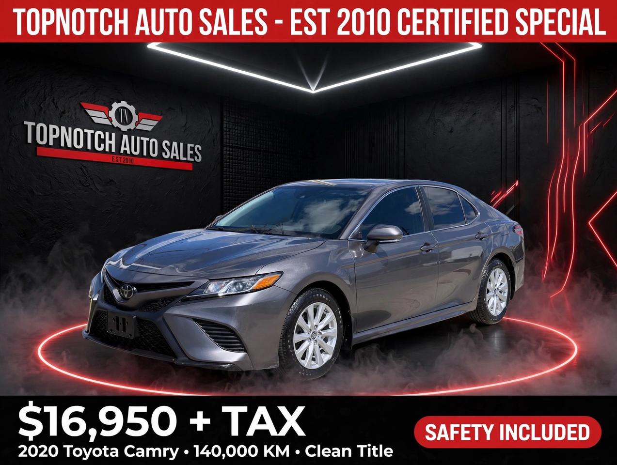 2019 Toyota Camry 2.5L FWD-Sport-Tuned Suspension/SofTex Trimmed Sport Seats/Leather Steering Wheel/Toyota Safety Sense P Photo0