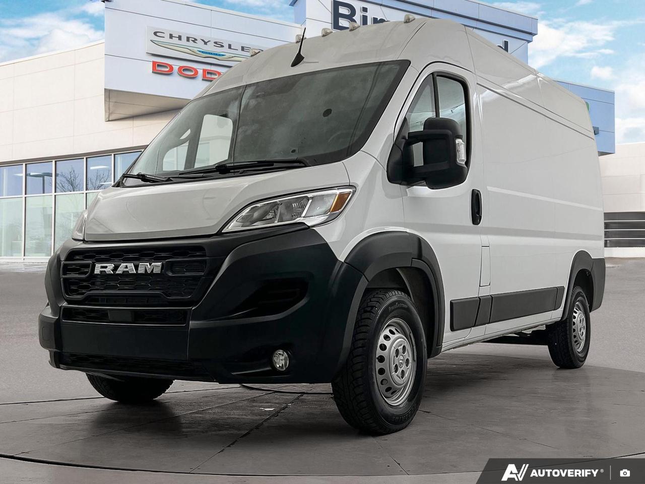 If your operation depends on a capable, spacious cargo van that gets the job done without unnecessary downtime, this 2025 Ram ProMaster 2500 Tradesman checks all the right boxes. With its high roof configuration, 136 wheelbase, and front-wheel drive layout, its built for tradespeople and fleet operators who need maximum usable cargo space and confident year-round handling.

- High Roof / 136 Wheelbase  maximizes interior cargo volume for equipment, shelving, or upfit builds
- Accident Free  clean history you can rely on
- Low mileage for a 2025 model  only 29,641 km, plenty of working life ahead
- 3.6L V6 with Automatic Transmission  smooth, dependable power for city routes and highway runs
- Front-Wheel Drive with Hill Hold Control  added confidence on ramps, loading docks, and slippery surfaces
- ParkView Back-Up Camera  essential for tight urban loading zones and busy job sites
- Collision Mitigation & Driver Monitoring Alert  active safety tech that helps protect your driver and cargo
- 4G LTE Wi-Fi Hotspot  keep your crew connected on the road
- Bright White exterior  highly visible and easy to brand for your business

Ready to put this ProMaster to work? Contact us at Birchwood Chrysler Dodge Jeep Ram with any questions, book an appointment to walk through the van in person, or get the purchase process started online at birchwoodchrysler.ca. Our team is here to make the buying process straightforward and efficient  because your time is valuable.
With us, Experience is Everything. Complete as much or as little of your purchase online as you like. All pricing is what you see is what you pay. No hidden fees. On our website you can choose payment options and terms knowing these are transparent and accurate.

Start your purchase online to build your exact pricing to your specifics like how much money down, vehicle trade and any accessories or added optional protection that suits your needs.

Any questions let us know by calling (204) 774-4444, wed love to send you a video to clarify any questions about a vehicle!

Visit us in store at 90-3965 Portage Ave in the Birchwood Autopark.

Dealer permit #5686
Dealer permit #5686