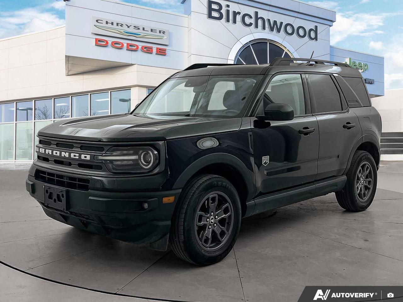 The 2022 Ford Bronco Sport delivers genuine off-road capability with part and full-time four-wheel drive in a compact SUV package that fits everyday life. With 50,572 km on the clock, this used Bronco Sport is loaded with safety tech and driver convenience features that make it a smart buy for adventure-minded drivers and urban commuters alike.

Key Features:
- Part & Full-Time Four-Wheel Drive with Hill Hold Control
- Ford Co-Pilot360 Suite: Blind Spot Information System (BLIS) & Cross-Traffic Alert
- Collision Mitigation (Forward Pre-Collision Assist) & Driver Monitoring Alert
- Voice-Activated Automatic Air Conditioning
- Auto High-Beam LED Projector Headlamps with Delay-Off
- Back-Up Camera with Washer & Speed-Sensitive Rain-Detecting Wipers
- Black Power Heated Side Mirrors & Heated Wiper Park for cold Manitoba winters

This Bronco Sport is priced for the buyer who wants genuine capability and a strong safety package without stepping into a full-size SUV. Ready to get behind the wheel? Visit Birchwood Chrysler Dodge Jeep Ram online at birchwoodchrysler.ca to reserve this vehicle, start your purchase, or book a test drive. Our team is here to answer any questions and make the process straightforward from start to finish.
With us, Experience is Everything. Complete as much or as little of your purchase online as you like. All pricing is what you see is what you pay. No hidden fees. On our website you can choose payment options and terms knowing these are transparent and accurate.

Start your purchase online to build your exact pricing to your specifics like how much money down, vehicle trade and any accessories or added optional protection that suits your needs.

Any questions let us know by calling (204) 774-4444, wed love to send you a video to clarify any questions about a vehicle!

Visit us in store at 90-3965 Portage Ave in the Birchwood Autopark.

Dealer permit #5686
Dealer permit #5686