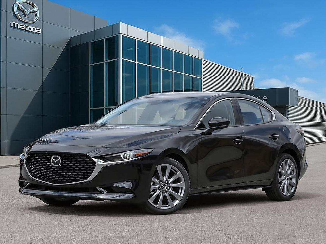 <p>Experience the thrill of the all-new 2026 Mazda3 GT in striking Jet Black Mica, equipped with an efficient front-wheel-drive system and smooth automatic transmission.</p><p>This stylish sedan combines sophisticated exterior lines with an inviting black leather interior, designed to make every journey a delight. Let the sun brighten your drive with the sunroof/moonroof, while the exquisite leather seats and leather gear shifter material add a touch of luxury to your daily commute. Alloy wheels and parking sensors not only enhance its visual appeal but also add practicality.</p><p>Stay connected and entertained with cutting-edge technology features like Bluetooth connectivity, smart device integration, and a premium satellite radio system. Safety is paramount in this Mazda3 GT with advanced features like the heads-up display, backup camera, lane assist, adaptive cruise control, and brake assist providing peace of mind on every drive.</p><p>Perfect for anyone who values comfort and innovation in a sleek package, the 2026 Mazda3 GT offers an unparalleled driving experience. Contact Cobourg Mazda today for more details and to schedule your personal test drive.</p>