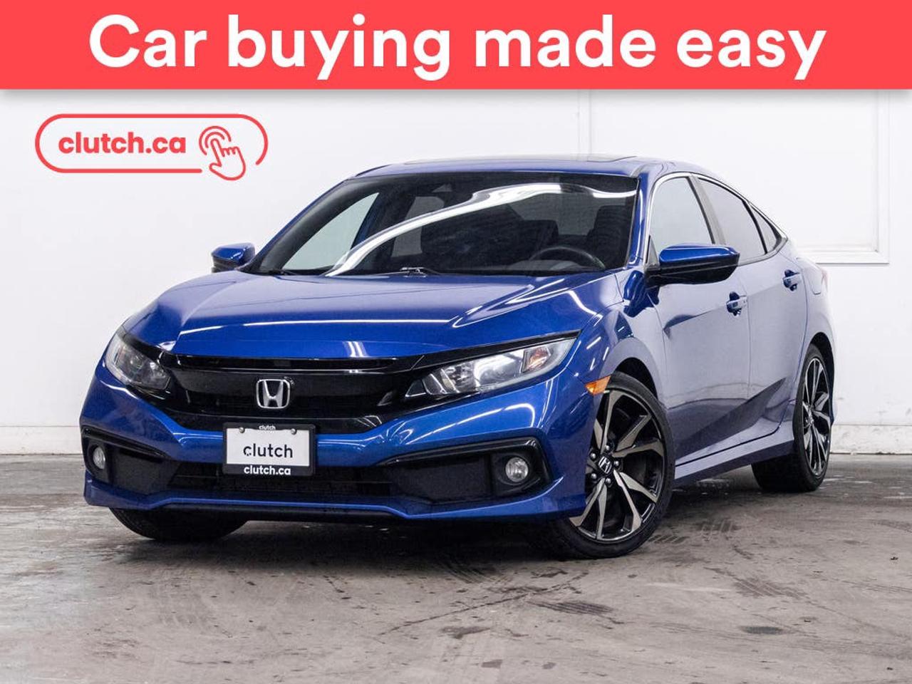 Brake Assist, Front Heated Seats, Folding Rear Seats and more!<br> <br>Clutch is the largest online used car retailer in Canada, delivering a seamless, hassle-free car-buying experience to drivers everywhere. Shop thousands of used cars online, get the right one delivered to your door, and enjoy peace of mind with our 10-Day Money-Back Guarantee. How sweet is that? To learn more, visit clutch.ca.<br> <br>The top features for this car include:<br> <br>Electric Parking Brake<br>Brake Assist<br>Front Heated Seats<br>Folding Rear Seats<br>Climate Control<br>Dual Zone Front Climate Control<br>Speed-Sensitive Volume<br>Bluetooth Music<br>Touchscreen Display<br>Cruise Control<br>Adaptive Cruise Control<br>12V Outlet<br>Hands Free Device Connectivity<br>Apple CarPlay<br>Android Auto<br>USB Input<br>Keyless Entry<br>Push Button Start<br>Passive Keyless Entry<br>Keyfob Remote Start<br>Lane Departure Warning<br>Active Lane Keep Assistance<br>Forward Collision Mitigation<br>Pedestrian Detection<br>One-Touch Windows<br>Rear Window Defroster<br>Sunroof<br>Hill Assistance<br>Automatic High Beams<br>Rear View Camera<br>Power Driver Seat<br>AM/FM Stereo<br>Ambient Lighting<br> <br>Seamless home delivery - Delivery to your door in a matter of days. Available on select packages.<br> <br>Try it out for 10 days - If you do not like it, we will take it back. <br> <br>Quality assured - All cars go through our rigorous 210-point inspection and reconditioning process.<br> <br>Peace of mind - Warranty and protection plans available.<br> <br>Haggle-free - No haggling or hard sells.<br> <br>100% Transparency - Full inspection reports on every car, including high-res photography and a free Carfax report.<br> <br>Listed price is for cash purchase only and does not include taxes, Shipping Fees (if applicable), Delivery Fees (if applicable), government licensing fees.<br> <br>Previous Provincial Registrations:<br>Ontario<br> <br>Stock # 113153