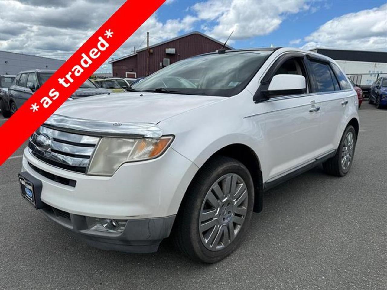 2010 Ford Edge Limited *as traded*White 2010 Ford Edge Limited *as traded* FWD 6-Speed Automatic Duratec 3.5L V6Steele Mitsubishi has the largest and most diverse selection of preowned vehicles in HRM. Buy with confidence, knowing we use fair market pricing guaranteeing the absolute best value in all of our pre owned inventory!Steele Auto Group is one of the most diversified group of automobile dealerships in Canada, with 60 dealerships selling 29 brands and an employee base of well over 2300. Sales are up over last year and our plan going forward is to expand further into Atlantic Canada and the United States furthering our commitment to our Canadian customers as well as welcoming our new customers in the USA.Reviews:* Softer than some, stiffer than others, the 2010 Ford Edge hits the mass-appeal sweet spot in ride and handling. Coupled with a refined, eager powertrain and notably quiet highway cruising, the roomy, comfortable, versatile Edge is an extraordinarily well-rounded way to move throughout the world. Source: KBB.comAwards:* 2010 KBB.com 10 Best Used Midsize SUVs Under $10,000 * 2010 KBB.com Brand Image Awards