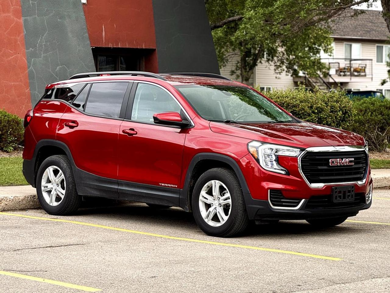 NO ACCIDENTS | CLEAN CARFAX | 2023 GMC Terrain SLE AWD - For Sale in Saskatoon, SK

VIN: 3GKALTEGXPL198512
Mileage: 85,809 KM
Exterior Colour: Volcanic Red Tintcoat
Interior: Premium Black Cloth
Condition: Clean Carfax | No Accidents | Excellent Condition

2023 GMC Terrain SLE for Sale in Saskatoon, Saskatchewan

Looking for a stylish, fuel-efficient, and practical SUV with modern technology and all-weather capability? This 2023 GMC Terrain SLE is now available at Platinum Auto Sport in Saskatoon, Saskatchewan.

Finished in stunning Volcanic Red Tintcoat with a clean and comfortable Premium Black Cloth interior, this Terrain offers premium styling, advanced safety technology, and everyday versatility. Backed by a Clean Carfax and No Accidents, this SUV provides excellent peace of mind and outstanding value.

The GMC Terrain SLE is an ideal SUV for commuting, growing families, road trips, and Saskatchewan winters thanks to its comfortable ride, practical cargo space, and confident handling.

Performance & Capability
1.5L Turbocharged 4-Cylinder Engine
9-Speed Automatic Transmission
All-Wheel Drive (AWD) (if equipped)
Drive Mode Selector
Traction Select System
Smooth Turbocharged Performance
Excellent Fuel Economy
Quiet Comfortable Ride
SLE Convenience Features
Premium Black Cloth Seating
Heated Front Seats (if equipped)
Power Driver Seat
Remote Start
Keyless Open & Start
Cruise Control
Automatic Climate Control
Tilt & Telescopic Steering Wheel
Technology & Infotainment
GMC Infotainment Touchscreen System
Wireless Apple CarPlay®
Wireless Android Auto
Bluetooth® Hands-Free Calling & Audio Streaming
Wi-Fi Hotspot Capability
Multiple USB Charging Ports
Voice Command
Steering Wheel Mounted Controls
Rearview Backup Camera
Advanced Safety & Driver Assistance Features
Forward Collision Alert
Automatic Emergency Braking
Lane Keep Assist with Lane Departure Warning
Front Pedestrian Braking
Following Distance Indicator
IntelliBeam Automatic High Beams
Electronic Stability Control
Traction Control
Tire Pressure Monitoring System
Multiple Airbags
Exterior Features
Volcanic Red Tintcoat Paint
LED Headlights
LED Daytime Running Lights
Alloy Wheels
Heated Power Mirrors
Roof Rails
Rear Privacy Glass
Rear Spoiler
Signature GMC Styling
Interior & Cargo Convenience
Premium Black Cloth Interior
Spacious Rear Seating
Split Folding Rear Seats
Large Cargo Area
Rear Seat Climate Vents
Flexible Storage Solutions
Quiet Cabin Design
Why Buy This 2023 GMC Terrain SLE?
Clean Carfax & No Accidents
Beautiful Volcanic Red Tintcoat
Excellent Fuel Economy
Modern Safety Features
Comfortable Daily Driver
Spacious & Practical SUV
Great Value for a Newer SUV
In-House Financing Available at Platinum Auto Sport

At Platinum Auto Sport in Saskatoon, we specialize in helping customers get approved regardless of credit history.

Financing options available for:

Good Credit
Bad Credit
No Credit
First-Time Buyers
New to Canada
Self-Employed Customers
Credit Rebuilding
Bankruptcy or Consumer Proposal

We proudly serve customers across Saskatchewan including Saskatoon, Regina, Moose Jaw, Prince Albert, Yorkton, North Battleford, Swift Current, and surrounding communities.

Book Your Test Drive Today

This 2023 GMC Terrain SLE offers modern styling, advanced technology, and practical SUV versatility in one outstanding package.

Visit Platinum Auto Sport in Saskatoon today or apply online for fast financing approval.

Platinum Auto Sport - Saskatchewans Trusted SUV Dealer & Home of Easy Credit Approvals.