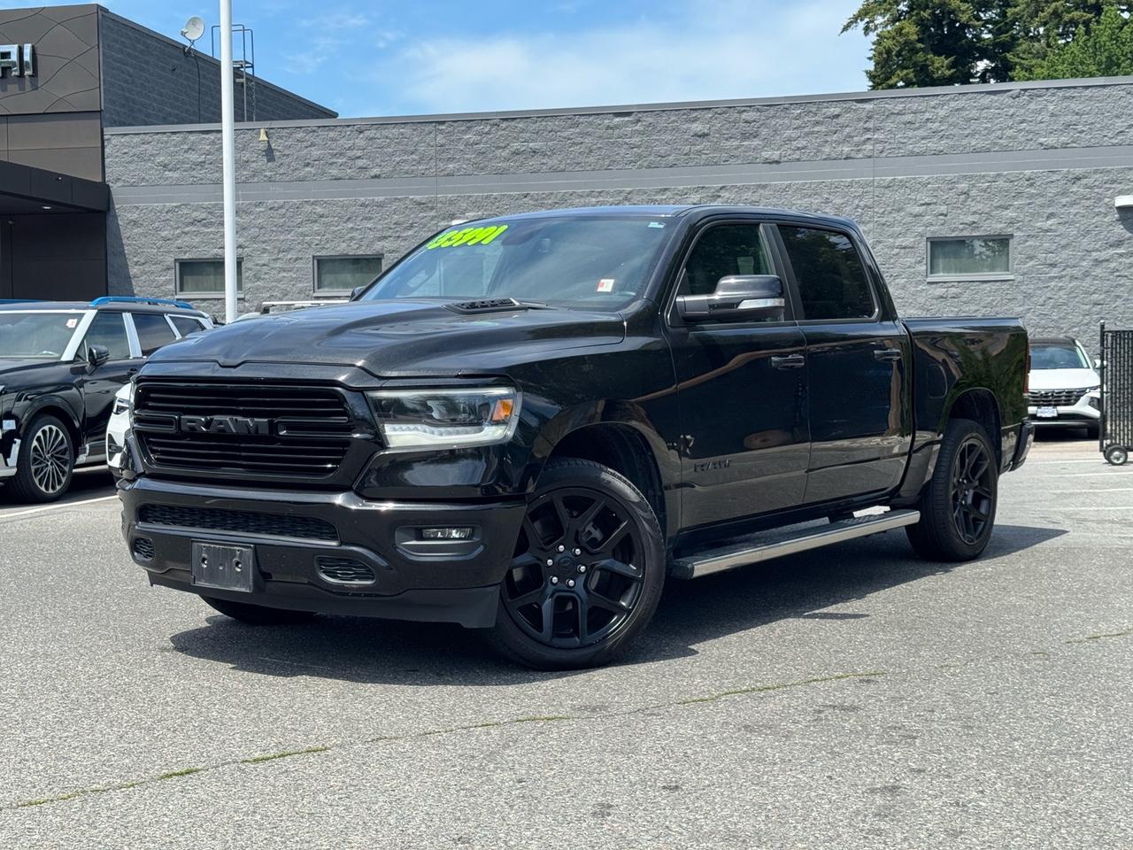 4x4 Capability | Navigation | Leather Interior | Heated & Ventilated Front Seats | Remote Start | Alpine Premium Audio | Apple CarPlay & Android Auto | Sport Performance Hood<br><br>2019 Ram 1500 Sport/Rebel 4x4<br><br>This 2019 Ram 1500 Sport/Rebel 4x4 is now available at White Rock Hyundai, offering powerful capability, bold styling, and premium comfort in a full size pickup truck. Powered by a capable engine and equipped with a 4x4 drivetrain, this Ram 1500 delivers the strength and confidence needed for towing, hauling, and everyday driving. Combining rugged capability with a refined interior, this truck is an excellent choice for drivers throughout White Rock, South Surrey, Surrey, Delta, Langley, and Vancouver who need a pickup that is equally comfortable on the job site and on weekend adventures.<br><br>Inside, this Ram 1500 Sport/Rebel is well equipped with premium features including leather seating, navigation, heated and ventilated front seats, Apple CarPlay, Android Auto, remote start, and an Alpine premium audio system. Advanced technology and driver assistance features help enhance convenience and confidence on the road, while the spacious cabin provides exceptional comfort for both driver and passengers. With its aggressive styling, impressive capability, and upscale interior, this truck stands out from the crowd. If youre searching for a used Ram 1500 for sale in White Rock, this 2019 Ram 1500 Sport/Rebel 4x4 delivers the performance, technology, and versatility that truck buyers are looking for.<br><br>Why Buy From us?<br> *7x Hyundai Presidents Award of Merit Winner<br> *3x Consumer Choice Award for Business Excellence <br>*AutoTrader Dealer of the Year M-Promise Certified Preowned ($995 value): <br>- 30-day/2,000 Km Exchange Program <br>- 3-day/300 Km Money Back Guarantee <br>- Comprehensive 144 Point Mechanical Inspection<br> - Full Synthetic Oil Change <br>- BC Verified CarFax<br> - Minimum 6 Month Power Train Warranty <br><br>Our vehicles are priced under market value to give our customers a hassle free experience. We factor in mechanical condition, kilometres, physical condition, and how quickly a particular car is selling in our market place to make sure our customers get a great deal up front and an outstanding car buying experience overall. At White Rock Hyundai, we help you get where you want to go. *All vehicle purchases are subject to a $799 administration fee. *Dealer #31129.<br><br>CALL NOW!! This vehicle will not make it to the weekend!!