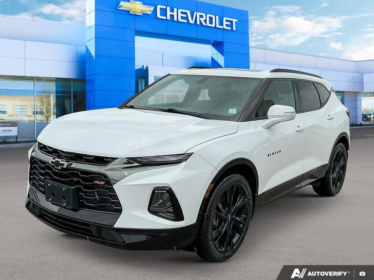 Trailering Package | HD Rear Vision Camera | Rear Park Assist | Hands Free Power Lift Gate | Heated Seats | Heated Steering Wheel | Navigation | Panoramic Sunroof |
The 2019 Chevrolet Blazer RS in Summit White is a sharp, capable AWD SUV that blends sporty styling with genuine everyday practicality. Equipped with the Sun and Wheels Package, a powerful 3.6L V6, and a host of premium interior features, this RS trim stands out as a well-appointed option for drivers who want performance and comfort without compromise.

Key Features:
- AWD with 3.6L 6-cylinder engine and automatic transmission  confident capability in all conditions
- Sun and Wheels Package (PDN)  adds distinctive style beyond the standard RS specification
- Tri-Zone Automatic Climate Control  independent temperature settings for a tailored cabin experience
- Heated Front Bucket Seats with driver memory  your preferred position, every time
- Heated steering wheel with automatic activation  comfort from the moment you start driving
- Remote Engine Start via FOB  pre-condition the cabin before you even step outside
- Auto-Dimming Rearview Mirror and dual illuminated visor vanity mirrors  refined, thoughtful details throughout
- 114,449 km on a proven platform  well into its stride and priced accordingly

At Birchwood Chevrolet Buick GMC, were committed to making your buying experience straightforward and enjoyable. Browse full details at birchwoodchevrolet.ca, reserve this Blazer online, or contact us to book a test drive at your convenience. Our team is here to answer any questions and help you get behind the wheel with confidence.
All of our quality pre-owned vehicles are delivered with the following:
· a Birchwood Certified 152 pt Inspection
· a full tank of fuel
· Full service records (if available)
· a CARFAX report

Click, call (204) 837-5811, or visit Birchwood Chevrolet Buick GMC at the Birchwood Auto Park, 3965 Portage Avenue West at the Perimeter.

Special Financing Available! Price does not include taxes. Dealer Permit #4240.
Dealer permit #4240