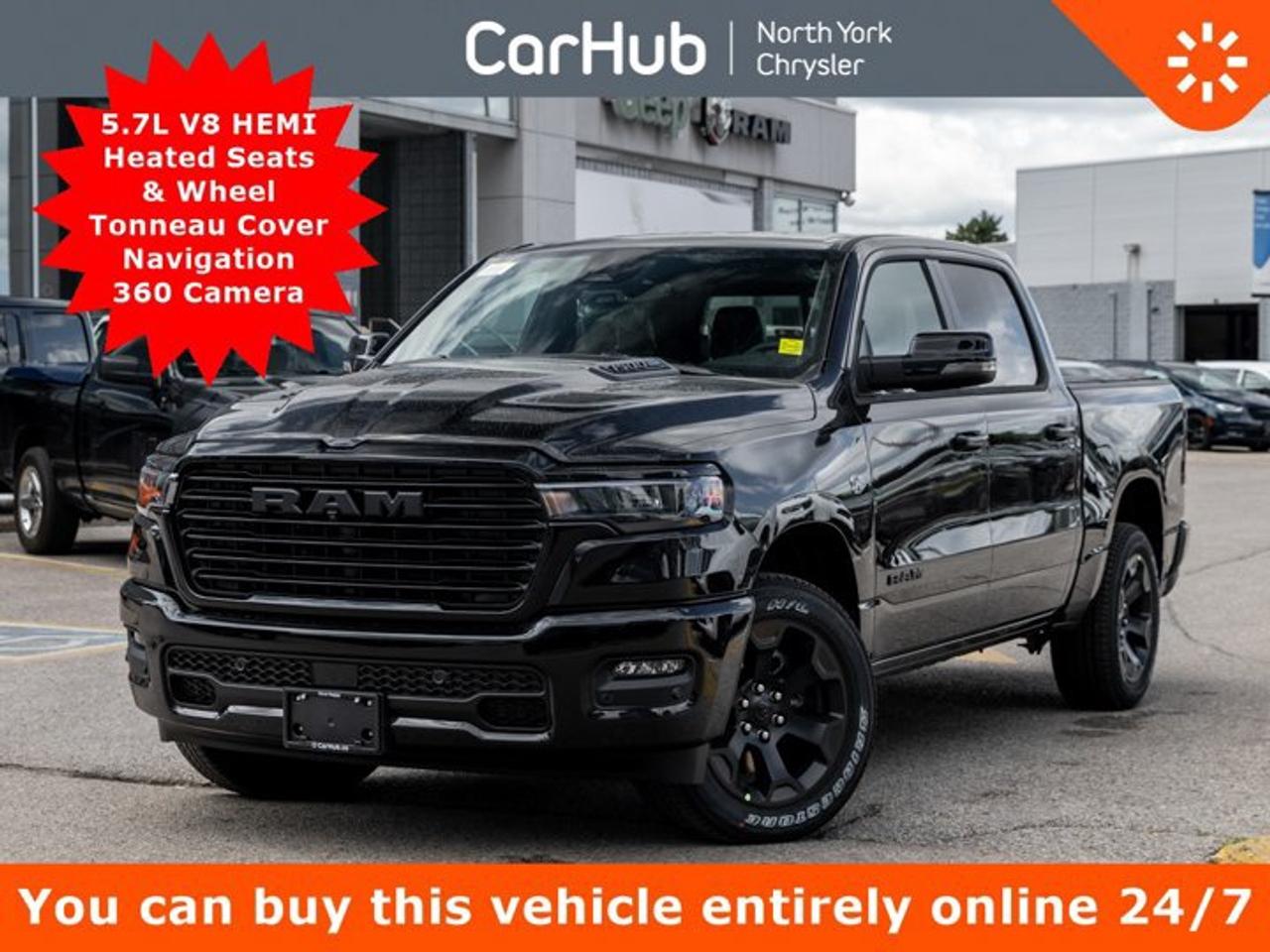 Incoming vehicle -- approximate arrival 4 to 6 weeksThese options are based on an incoming vehicle, so detailed specs and pricing may differ. Please inquire for more information.<p>This Ram 1500 delivers a Gas/Electric V-8 5.7 L/345 engine powering this Automatic transmission. ENGINE: 5.7L HEMI VVT V8 W/MDS & ETORQUE -inc: 48-Volt Belt Starter Generator, Heavy-Duty Engine Cooling, Passive Tuned Mass Damper, Delete Alternator, HEMI Badge, Passive Cold End Exhaust, 18 Aluminum Spare Wheel, Wheels: 20 x 9 Aluminum Painted Clad, Voice Recorder.</p><p>This Ram 1500 Comes Equipped with These Options <br />Vinyl Door Trim Insert, Variable Intermittent Wipers, Valet Function, USB Mobile Projection, Trip Computer, Transmission: 8-Speed Automatic, Transmission w/Driver Selectable Mode, Trailer Wiring Harness, Tires: 275/55R20 OWL All-Season, Tire Specific Low Tire Pressure Warning.</p><p>Drive Happy with CarHub<br />*** All-inclusive, upfront prices -- no haggling, negotiations, pressure, or games *** Purchase or lease a vehicle and receive a $1000 CarHub Rewards card for service. *** All available manufacturer rebates have been applied and included in our new vehicle sale price *** Purchase this vehicle fully online on CarHub websites</p><p>Transparency Statement<br />USED VEHICLES: Online prices and payments are for finance purchases -- please note there is a $850 safety certification fee. if not Certified, then as per OMVIC Regulations the vehicle is deemed to be not drivable and Not Certified. Cash purchases for used vehicles have a $2,350 surcharge which includes the safety certification (the finance price + $2,350). NEW VEHICLES: New financed vehicles are subject to an $ 850 Processing Fee. New cars priced at over $100,000 including add-ons or accessories are subject to the additional federal luxury tax. While every effort is taken to avoid errors, technical or human error can occur, so please confirm vehicle features, options, materials, and other specs with your CarHub representative. This can easily be done by calling us or by visiting us at the dealership. CarHub used vehicles come standard with 1 key. If we receive more than one key from the previous owner, we include them with the vehicle. Additional keys may be purchased at the time of sale. Ask your Product Advisor for more details. Payments are only estimates derived from a standard term/rate on approved credit. Terms, rates and payments may vary. Prices, rates and payments are subject to change without notice. Please see our website for more details.</p><p> </p>