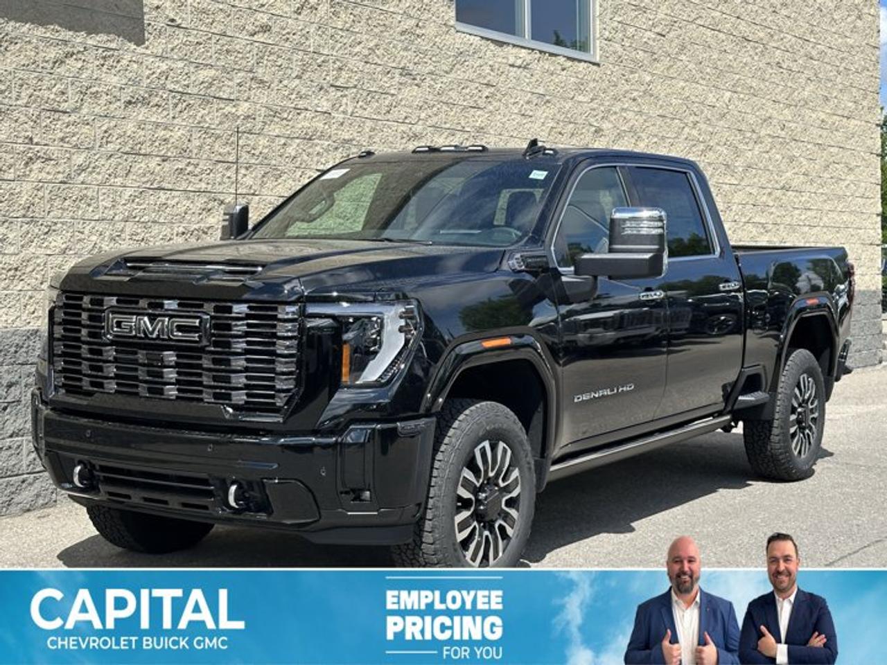 This GMC Sierra 3500HD boasts a Turbocharged Diesel V8 6.6L/ engine powering this Automatic transmission. ENGINE, DURAMAX 6.6L TURBO-DIESEL V8, B20-DIESEL COMPATIBLE (470 hp [350.5 kW] @ 2800 rpm, 975 lb-ft of torque [1322 Nm] @ 1600 rpm) (STD), Wireless phone projection for Apple CarPlay and Android Auto, Wireless Charging.* This GMC Sierra 3500HD Features the Following Options *Wipers, front rain-sensing, Winter Grille Cover, Windows, power rear, express down, Window, power, rear sliding with rear defogger, Window, power front, passenger express up/down, Window, power front, drivers express up/down, Wi-Fi Hotspot capable (Terms and limitations apply. See onstar.com or dealer for details.), Wheels, 20 (50.8 cm) Ultra-bright machined aluminum wheels with gloss black inserts with Black painted pockets (Requires single rear wheels.), Wheelhouse liners, rear (Not available with dual rear wheel models.), USB ports, 2, Charge/Data ports located inside centre console.* Stop By Today *For a must-own GMC Sierra 3500HD come see us at Capital Chevrolet Buick GMC Inc., 13103 Lake Fraser Drive SE, Calgary, AB T2J 3H5. Just minutes away!