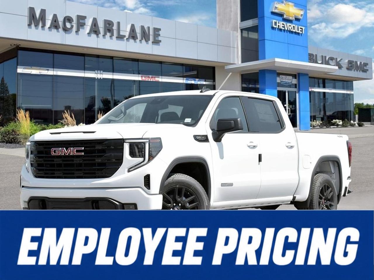 <p>Make a bold impression in this new <strong>2026 GMC Sierra 1500 Elevation Crew Cab Short Box 4-Wheel Drive</strong>, available at MacFarlane Chevrolet Buick GMC in Petrolia, Ontario.</p><p>Powered by the proven <strong>5.3L EcoTec3 V8 engine</strong> and paired with a smooth 10-speed automatic transmission, this Sierra Elevation provides confident performance for towing, hauling, commuting and everyday driving.</p><p>The Elevation trim features a distinctive monochromatic exterior, Gloss Black grille accents, LED fog lamps and bold Gloss Black aluminum wheels. Its modern design and commanding stance help it stand out at the job site, on the highway or around town.</p><p>The spacious Crew Cab provides generous passenger room, while the versatile short cargo box offers practical space for tools, equipment, recreational gear and weekend projects.</p><p>Inside, the Sierra Elevation delivers a comfortable, technology-focused driving environment with heated front seats, a heated steering wheel, a large touchscreen infotainment system and a configurable digital Driver Information Centre.</p><p>Wireless Apple CarPlay and Android Auto compatibility provide convenient access to compatible smartphone applications, navigation, calls, messages and music.</p><p>The four-wheel-drive system provides added traction and control during changing Ontario weather, on gravel roads and around demanding worksites. Advanced GMC safety and driver-assistance technologies help provide additional confidence behind the wheel.</p><p>Visit <strong>MacFarlane Chevrolet Buick GMC</strong>, proudly serving Petrolia, Sarnia, Strathroy, London, Lambton County and Southwestern Ontario since 1922.</p><p><strong>Call 519-882-1090 today to confirm availability or schedule your test drive.</strong></p>