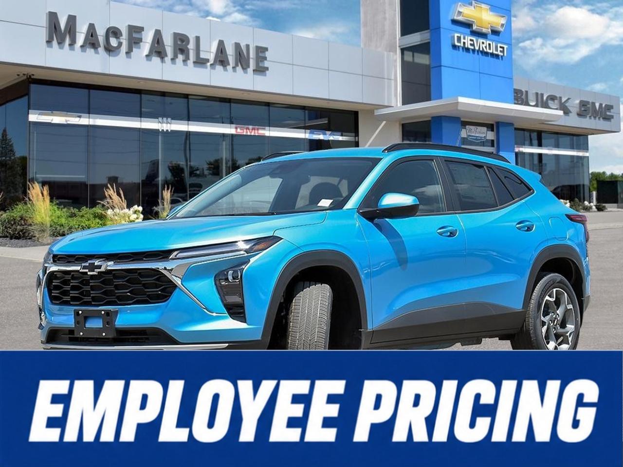 <p>Discover modern style, efficient performance and everyday versatility in this new <strong>2026 Chevrolet Trax LT Front-Wheel Drive</strong>. Available at MacFarlane Chevrolet Buick GMC in Petrolia, Ontario, this compact SUV is an excellent choice for commuting, family transportation, shopping and weekend travel throughout Southwestern Ontario.</p><p>Powered by an efficient <strong>ECOTEC 1.2L turbocharged three-cylinder engine</strong>, the Trax delivers 137 horsepower and 162 lb.-ft. of torque. A smooth six-speed automatic transmission provides responsive performance for city streets and highway driving, while an estimated fuel-consumption rating of 8.5 L/100 km city and 7.6 L/100 km highway helps keep daily travel economical.</p><p>The well-equipped LT trim features stylish <strong>17-inch machined two-tone aluminum wheels</strong>, signature LED daytime running lamps, remote vehicle start and automatic climate control. Inside, comfortable seating for five and a 60/40 split-folding rear seat provide flexibility for passengers, groceries, luggage and recreational equipment.</p><p>Stay connected through the <strong>11-inch HD colour touchscreen</strong> and 8-inch digital Driver Information Centre. Wireless smartphone connectivity keeps compatible navigation, music, calls and messages within easy reach. With up to <strong>1,531 litres of maximum cargo space</strong> and advanced Chevrolet safety technologies, the Trax is designed for confident everyday driving.</p><p>Visit MacFarlane Chevrolet Buick GMC to explore this <strong>2026 Chevrolet Trax LT for sale near Sarnia, Strathroy, London and throughout Lambton County</strong>.</p>