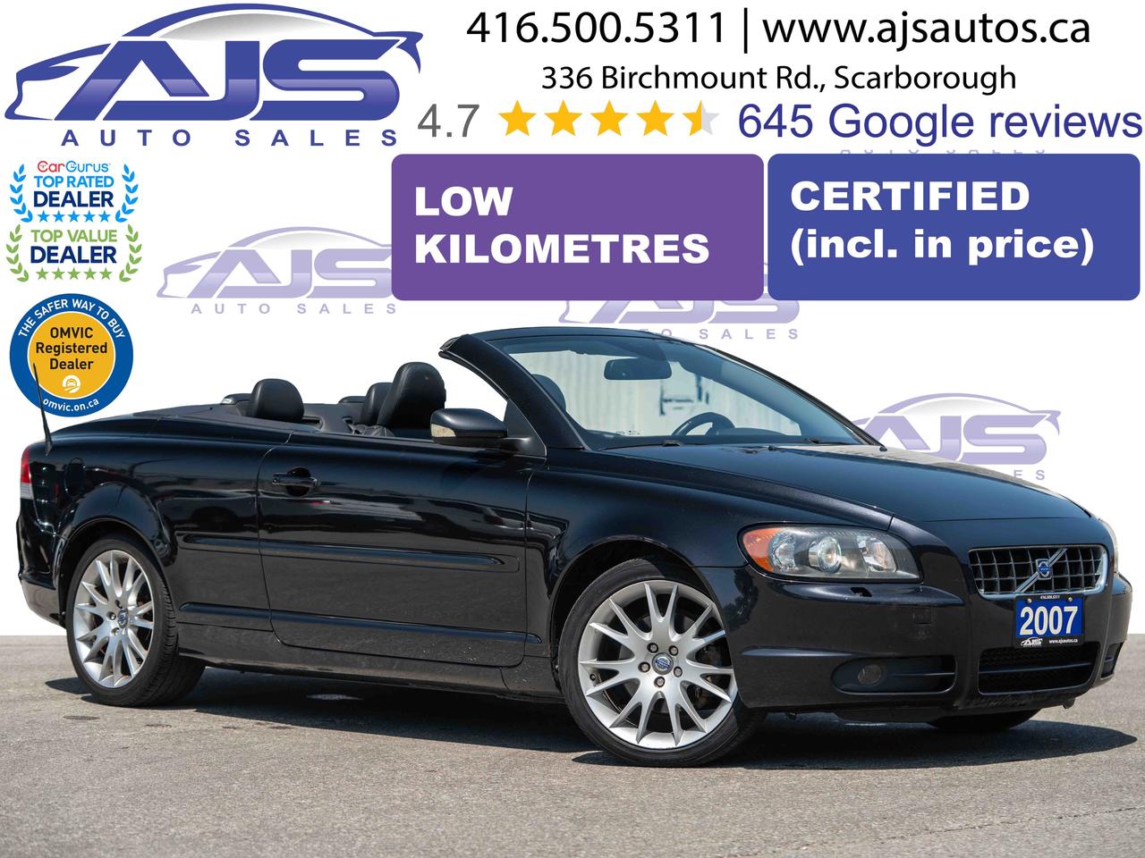 Used 2007 Volvo C70 T5 Convertible for sale in Toronto, ON
