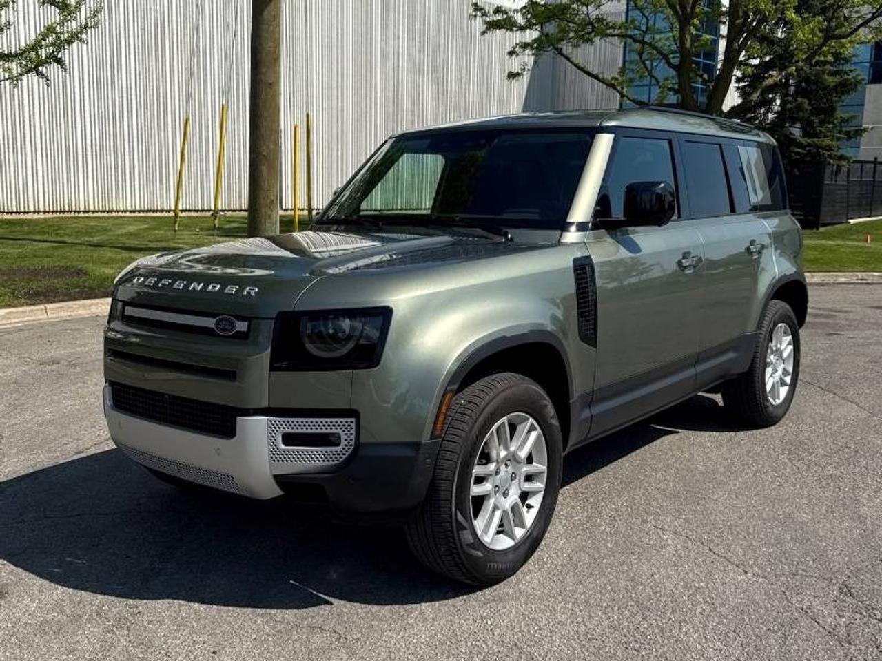 Balance of 5 year/100,000kms BASIC warranty and 10 year/160,000kms Factory Powertrain Warranty on ALL MITSUBISHI products! Best in the industry!!!! The 2025 Land Rover Defender 110 P300 S in a refined shade of sophistication awaits you with its automatic transmission and advanced all-wheel drive system. This SUV is designed to conquer any terrain while providing a smooth and controlled driving experience. The exterior boasts an attractive combination of alloy wheels and a bold silhouette, enhanced by features like a sunroof to let natural light flood the cabin. Inside, youll find comfort in the heated seats and steering wheel, all wrapped in an interior focused on luxury and convenience, including power seats and windows, and a durable yet soft Resist leatherette gear shifter. Stay connected and secure with cutting-edge technology and safety features such as a backup camera, parking sensors, lane assist, and adaptive cruise control. Enjoy the convenience of keyless entry, a navigation system, and smart device integration to keep you linked and on track. The premium audio experience is safe and easy with a Bluetooth connection and satellite radio. This 2025 Land Rover Defender is perfect for adventurous families and those who crave performance and luxury in their daily drive. Contact Bank Street Mitsubishi for more information and let us help you redefine your driving experience.