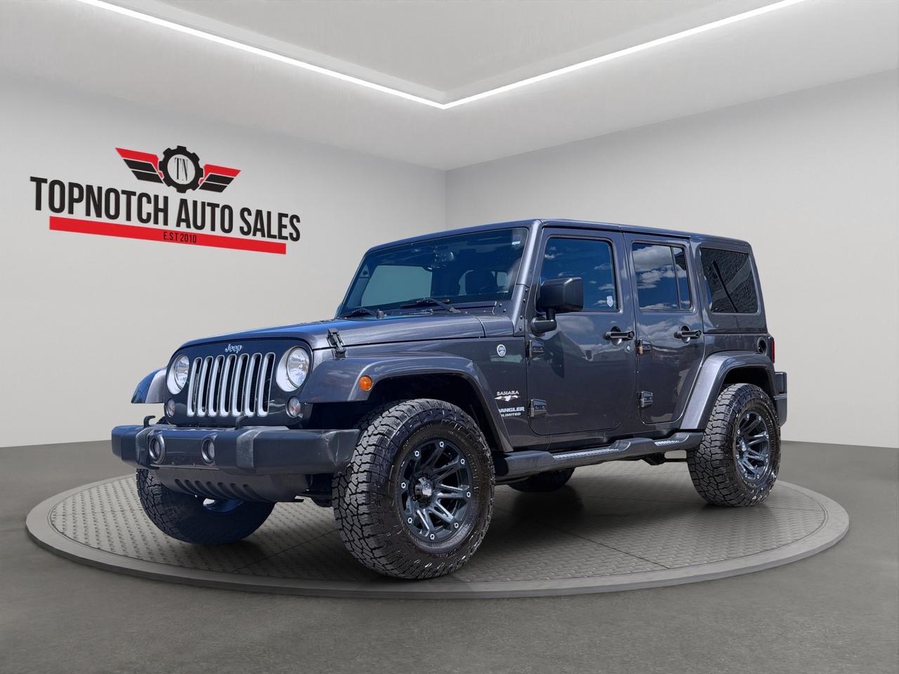 2017 Jeep Wrangler Unlimited Sahara 4x4 3.6L V6-Command-Trac4WD System/Leather-Trimmed Seats/Navigation/ Alpine Premium Audio/Power Convenience Group Photo0