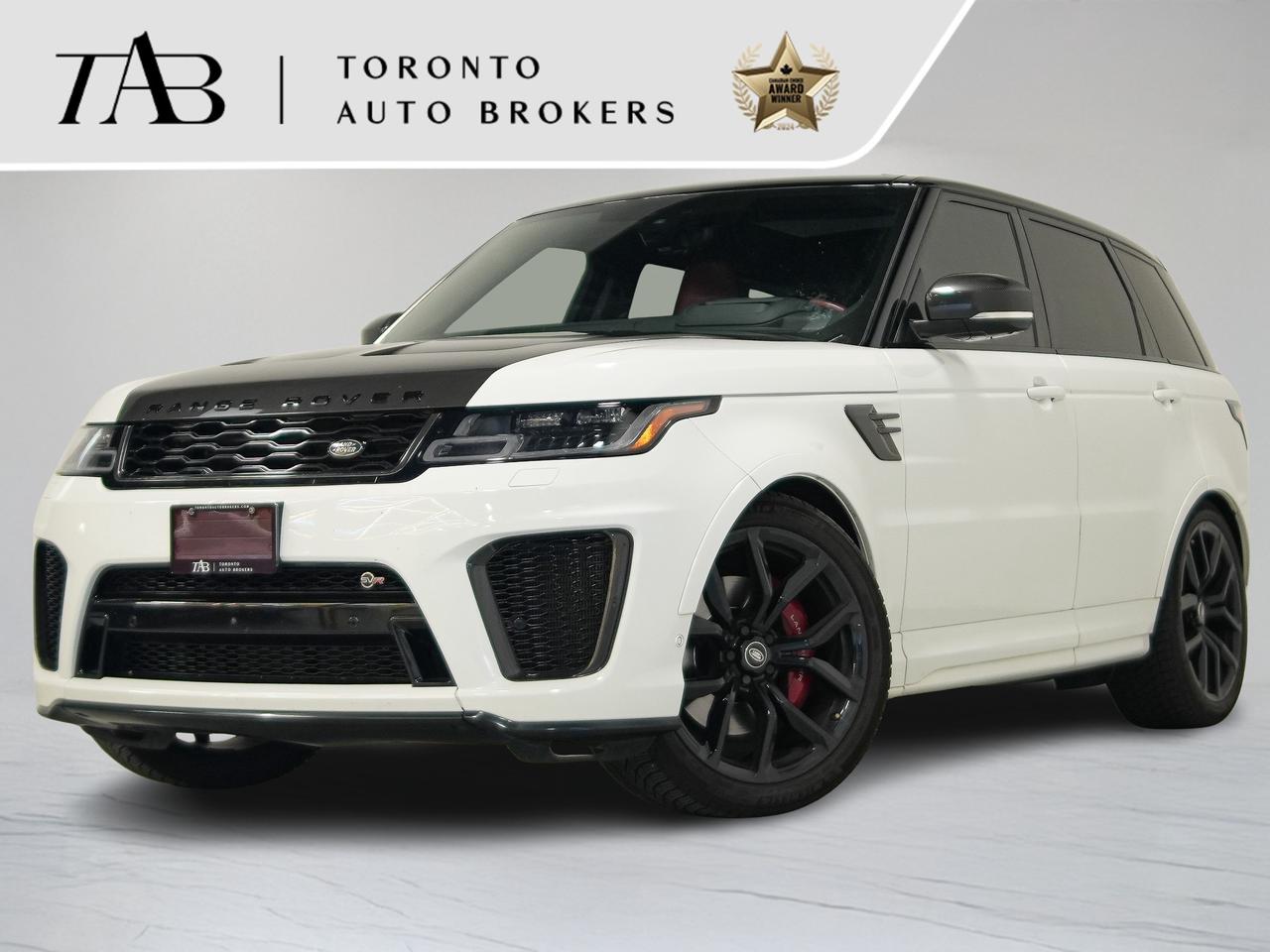 This 2019 Land Rover Range Rover Sport SVR is a local Ontario vehicle with high-performance luxury SUV that delivers extreme power, bold design, and premium comfort in a commanding package. Powered by a legendary supercharged V8 engine, the SVR combines sports car-level acceleration with the versatility and presence expected from a Range Rover. Finished with a panoramic sunroof, Meridian premium audio system, and 22-inch wheels.

Key Features:

5.0L Supercharged V8 Engine
All-Wheel Drive (AWD)
SVR Performance Package
22-Inch Alloy Wheels
Panoramic Sunroof
SVR Performance Seats
Heated Front and Rear Seats
Touch Pro Duo Infotainment System
Navigation System
Apple CarPlay&reg; & Android Auto
Adaptive Dynamics Suspension
High-Performance Braking System
Terrain Response System
Surround Camera System
Front and Rear Parking Sensors
Power Tailgate
Dual-Zone Automatic Climate Control
Ambient Interior Lighting

NOW OFFERING 3 MONTH DEFERRED FINANCING PAYMENTS ON APPROVED CREDIT. 

WE OFFER THE BEST FINANCE RATES, AND DONT CHARGE ANY FINANCING FEE

Looking for a top-rated pre-owned luxury car dealership in the GTA? Look no further than Toronto Auto Brokers (TAB)! Were proud to have won multiple awards, including the 2024 AutoTrader Best Priced Dealer, the 2026 Best in Business award, the 2025 CarGurus Award, the 2026 Top Choice Award, the 2026 Dealer Rater Consumer Satisfaction Award, the 2026 Canadian Choice Award, the 2026 Three Best Rated Dealer Award, and many more!

With 30 years of experience serving the Greater Toronto Area, TAB is a respected and trusted name in the pre-owned luxury car industry. Our 30,000 sq.Ft indoor showroom is home to a wide range of luxury vehicles from top brands like BMW, Mercedes-Benz, Audi, Porsche, Land Rover, Jaguar, Aston Martin, Bentley, Maserati, and more. And we dont just serve the GTA, were proud to offer our services to all cities in Canada, including Vancouver, Montreal, Calgary, Edmonton, Winnipeg, Saskatchewan, Halifax, and more.

At TAB, were committed to providing a no-pressure environment and honest work ethics. As a family-owned and operated business, we treat every customer like family and ensure that every interaction is a positive one. Come experience the TAB Lifestyle at its truest form, luxury car buying has never been more enjoyable and exciting!

We offer a variety of services to make your purchase experience as easy and stress-free as possible. From competitive and simple financing and leasing options to extended warranties, aftermarket services, and full history reports on every vehicle, we have everything you need to make an informed decision. We welcome every trade, even if youre just looking to sell your car without buying, and when it comes to financing or leasing, we offer same day approvals, with access to over 50 lenders, including all of the banks in Canada. Feel free to check out your own Equifax credit score without affecting your credit score, simply click on the Equifax tab above and see if you qualify.


Call us today or visit our website to learn more about our inventory and services. And remember, all prices exclude applicable taxes and licensing, and vehicles can be certified at an additional cost of $999.