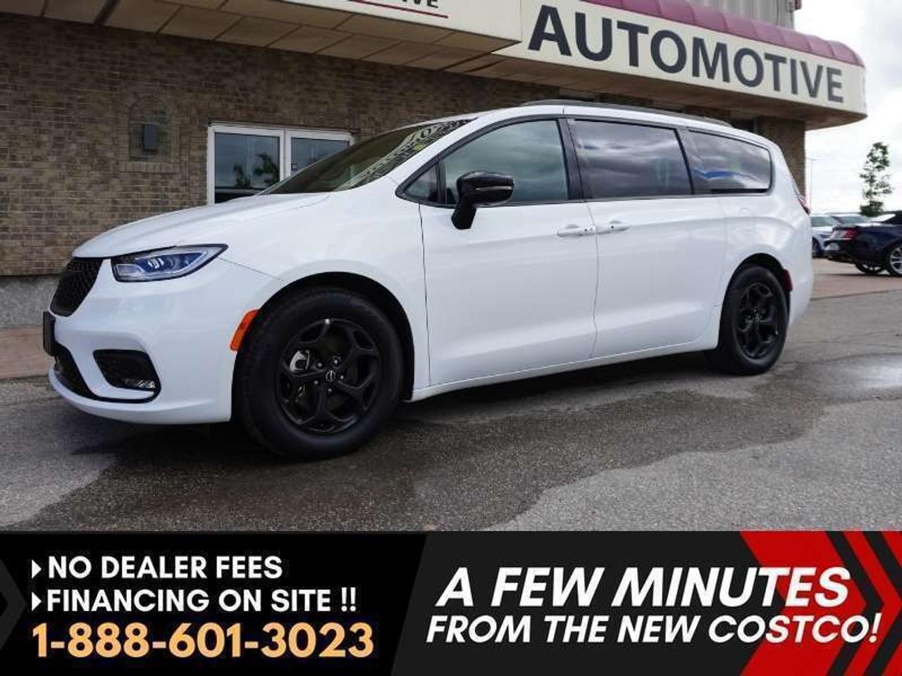*** Dealer arranged financing on site! Quick, Simple,  no calls or waiting on bank appointments required!! Drive away today ***   NO ADMINISTRATION FEES!!GORGEOUS ** LIMITED SPORT!! **  

Absolutely Pristine inside and out!!  Meticulous condition.  Panoramic sunroof -- Dark Charcoal Premium Nappa leather interior -- Heated and cooled front-row seating -- Heated second-row captains chairs -- Blind spot monitoring -- Power sliding doors -- legendary Chrysler Stow n Go seating system.  Every option imaginable with Satin Black deluxe alloys!  Scroll through the picture portfolio and note the extensive features and accessories as well as the immaculate condition throughout!!  This is one Super Sharp van!!

Vehicle Highlights
- 3.6L Pentastar V6 Engine with Stop/Start Technology
- 9-Speed Automatic Transmission
- Front-Wheel Drive 
- Premium Nappa Leather-Faced Vented Front Seats
- Full Sunroof with Power Front and Fixed Rear Glass
- Second-Row Stow n Go&reg; Bucket Seats
- Heated Front and Second-Row Seats
- Heated Steering Wheel
- Remote Start System
- Wireless Charging Pad
- Apple CarPlay&reg; & Android Auto
- Uconnect&reg; 5 NAV with 10.1" Touchscreen Display
- SiriusXM&reg; with 360L and Guardian Trial Included

Advanced Safety Features
- Adaptive Cruise Control with Stop & Go
- Lane Departure Warning with Lane Keep Assist
- Blind-Spot Monitoring
- Rear Cross-Path Detection
- Forward Collision Warning with Active Braking
- Rain-Sensing Windshield Wipers

Family-Friendly Convenience
- Second- and Third-Row USB Charging Ports
- Second- and Third-Row Window Shades
- Hands-Free Phone Communication
- Power Windows for Second Row
- Front Passenger Advance n Return Seat Function

Exterior
- Bright White Exterior Finish
- 18" Foreshadow Aluminum Wheels
- Self-Sealing All-Season Tires
- Front Fascia Air Deflectors

Comes with a Manitoba Safety Certification, and we have many Extended Powertrain warranties available on your vehicle purchase up to 10-year coverage (on eligible vehicles see dealer for details). Financing on site with Zero down financing OAC. Trades accepted. View at Winnipeg West Automotive Group, 5195 Portage Ave. (only a couple of minutes past the new Costco) Dealer permit # 6007, Call now 1(888) 6O1-3023. This Car is located in Winnipeg Manitoba, however we can have it shipped anywhere in North America relatively inexpensively.
