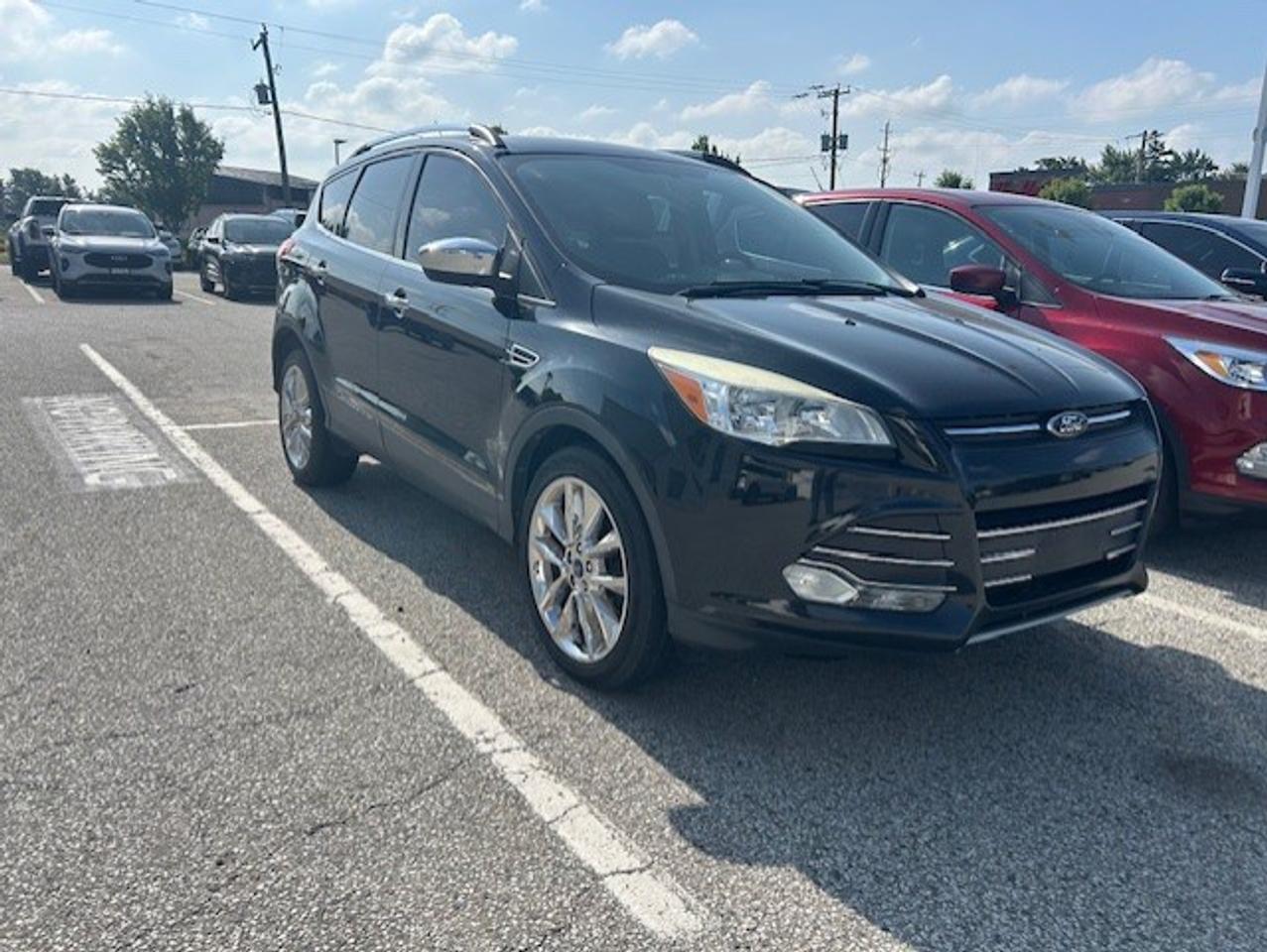 With a clean CARFAX Canada report showing no accident history, this used 2014 Ford Escape 4wd 4dr Se is a smart SUV for daily life in Watford. It pairs confident four-wheel drive with an automatic transmission, a sleek Black exterior, and the versatility drivers want in every season.

At Watford Ford, this 2014 Ford Escape 4wd 4dr Se stands out as a practical choice for commuters, small families, and active drivers. With 180,000 km on the odometer, it offers proven utility, easy road manners, and the compact size that helps in town and on the highway.

FEATURES OF THE Escape 4wd 4dr Se
»» Four-wheel drive for year-round traction
»» Automatic transmission for simple daily driving
»» Turbocharged performance on many SE models
»» Compact SUV versatility for busy lifestyles

ADVANCED SAFETY FEATURES
»» Multiple airbags for added occupant protection
»» Four-wheel disc brakes for steady stopping
»» Stability control helps maintain vehicle balance
»» Traction control supports slippery road confidence

PERFORMANCE AND EFFICIENCY
»» Four-wheel drive adds all-weather capability
»» Automatic shifting delivers smooth everyday operation
»» Agile handling suits city and highway
»» Efficient SUV design balances power needs

COMFORT AND CONVENIENCE
»» Spacious cabin with easy entry height
»» Split rear seat adds flexibility
»» Handy interior storage for daily essentials
»» Compact size helps with urban parking

TECHNOLOGY AND CONNECTIVITY
»» Driver information display keeps data visible
»» Easy-to-reach controls support simple operation
»» Audio system access is straightforward
»» Practical cabin layout reduces distraction

CARGO SPACE
»» Rear cargo area suits daily errands
»» Folding rear seat expands load room
»» Wide opening helps loading larger items
»» SUV shape supports versatile carrying needs

AWARDS & RECOGNITIONS
»» Top Safety Pick, Insurance Institute for Highway Safety, 2014

WHAT OTHER OWNERS LIKE
»» Confident winter traction from four-wheel drive
»» Easy driving feel in daily traffic
»» Flexible cargo room for active use
»» Comfortable ride for commuting and trips

This used 2014 Ford Escape 4wd 4dr Se delivers the kind of value many shoppers want: useful space, solid road manners, and year-round confidence. Its black finish gives it a clean, upscale look, while the SUV body style makes it easy to adapt to work, errands, school runs, and weekend plans.

If you want a compact sport utility vehicle with a strong reputation for versatility, this used Ford Escape deserves a closer look. It is well suited to Ontario weather, practical for changing cargo needs, and easy to live with day after day. Visit Watford Ford in Watford to see how this Escape fits your lifestyle.

OMVIC Mandatory AS Is Disclosure

This vehicle is being sold as is, unfit, not e-tested and is not represented as being in roadworthy condition, mechanically sound or maintained at any guaranteed level of quality.
The vehicle may not be fit for use as a means of transportation and may require substantial repairs at the purchasers expense.
It may not be possible to register the vehicle to be driven in its current condition.



This 2014 Ford Escape 4wd 4dr Ses VIN is: 1FMCU9G90EUC11821.