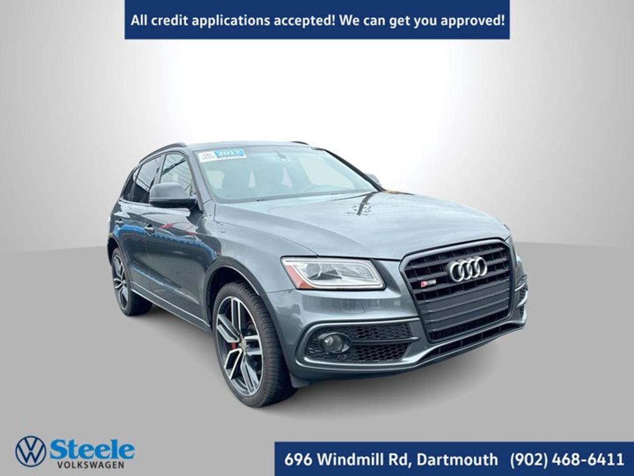 Recent Arrival!2017 Audi SQ5 3.0T Dynamic Edition quattro 4D Sport Utility Gray quattro 8-Speed Automatic with Tiptronic 3.0L TFSISold As Traded.This 2017 Audi SQ5 3.0T Dynamic Edition will not last long!! Call Now to reserve your Test Drive appointment!! 1-902-468-6411 or chat with us online at www.steelevw.ca.Reviews:* Quicker acceleration and better handling than is typical for a small luxury crossover SUV; well-made interior with sporty flourishes; sliding rear seat provides extra versatility. Source: Edmunds