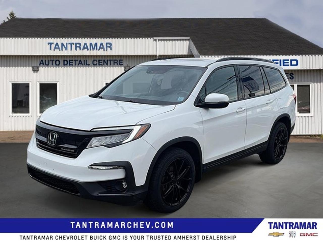 Recent Arrival! 2021 Honda Pilot Black Edition AWD 9-Speed Automatic 3.5L V6 SOHC i-VTEC 24VValue Market Pricing, AWD.Certified. Certification Program Details: GM Certified details. 3 months 05 5000km (whichever comes first) which can be extended or upgraded to an even more comprehensive Certified Pre-owned Vehicle Protection Plan. 150+ Point Inspection.24/7 roadside assistance for 3 months or 5000kms . 1-month Onstar trial and sign up for a paid plan to enjoy the first two months on us. GM Owner Centre and Mobile App. Free SiriusXM Trial. Rates as low as 3.99% on Eligible Certified Pre owned Models Exchange policy is 30 days 0r 2500kms ,whichever comes first